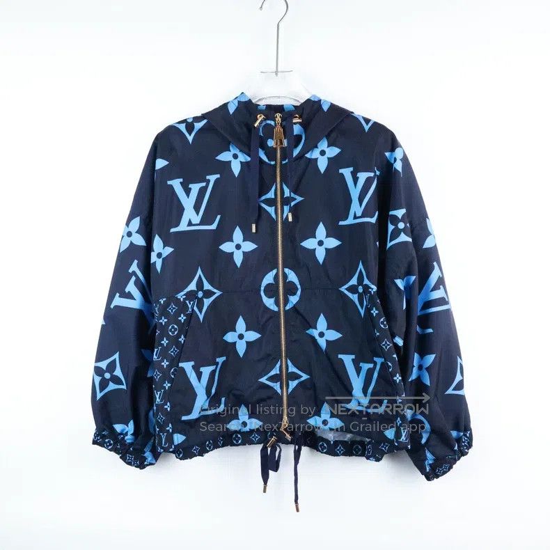 Louis Vuitton Louis Vuitton Blue presbyopic hooded jacket Size XXS / US 00 / IT 34 - 1 Thumbnail