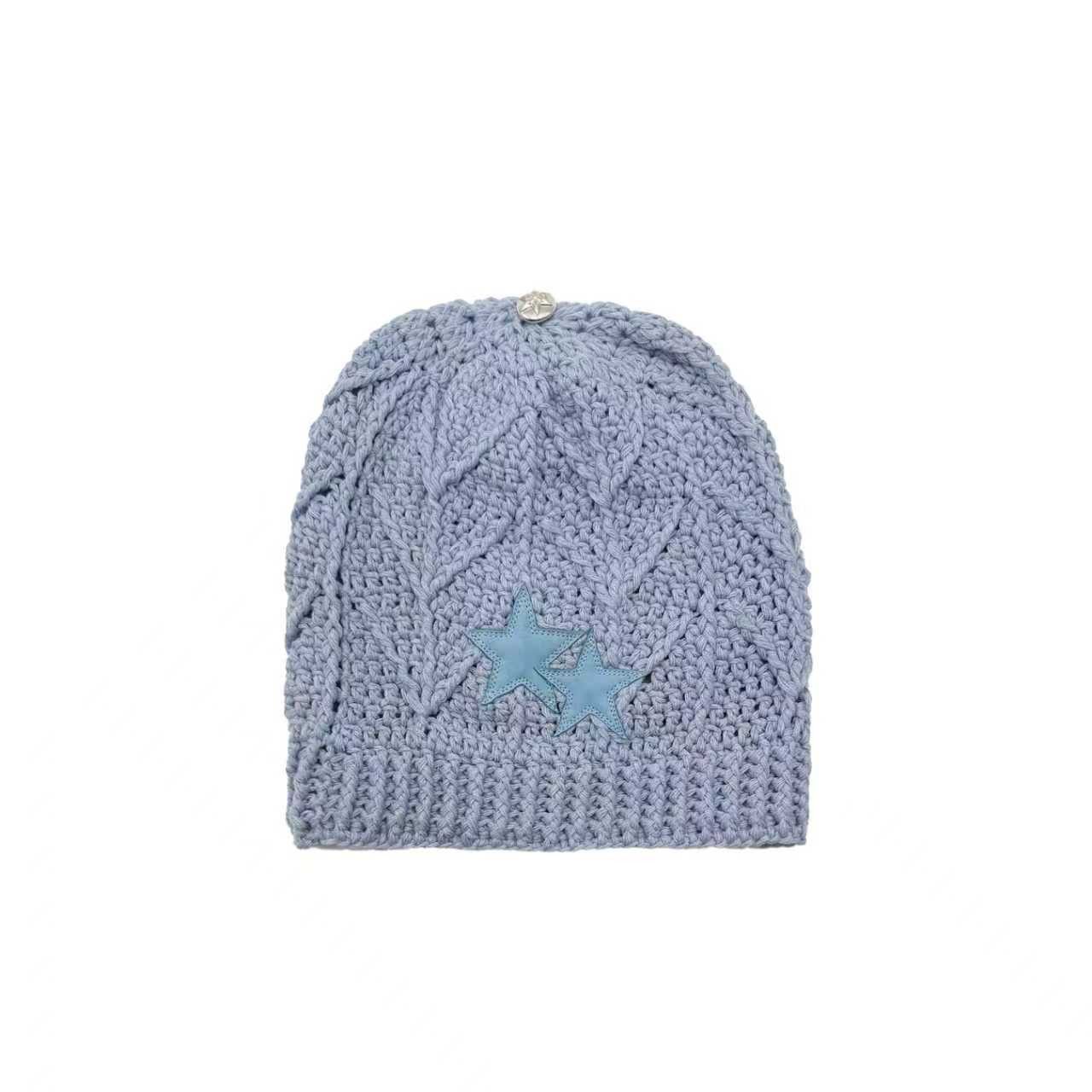 Chrome Hearts Chrome Hearts Baby Blue Cashmere Star Patch Beanie Size ONE SIZE - 1 Thumbnail