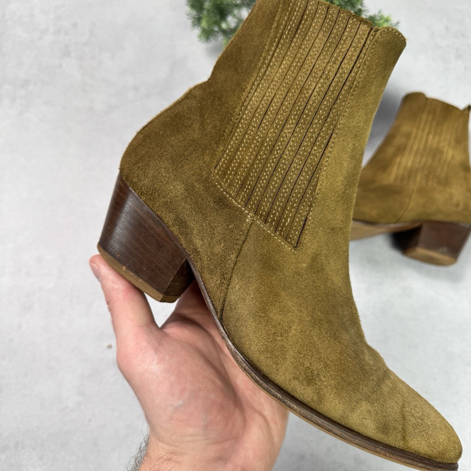 Sandro Sandro Women Western Boots Suede Brown Size 37 US 7 Size US 7 / IT 37 - 3 Thumbnail