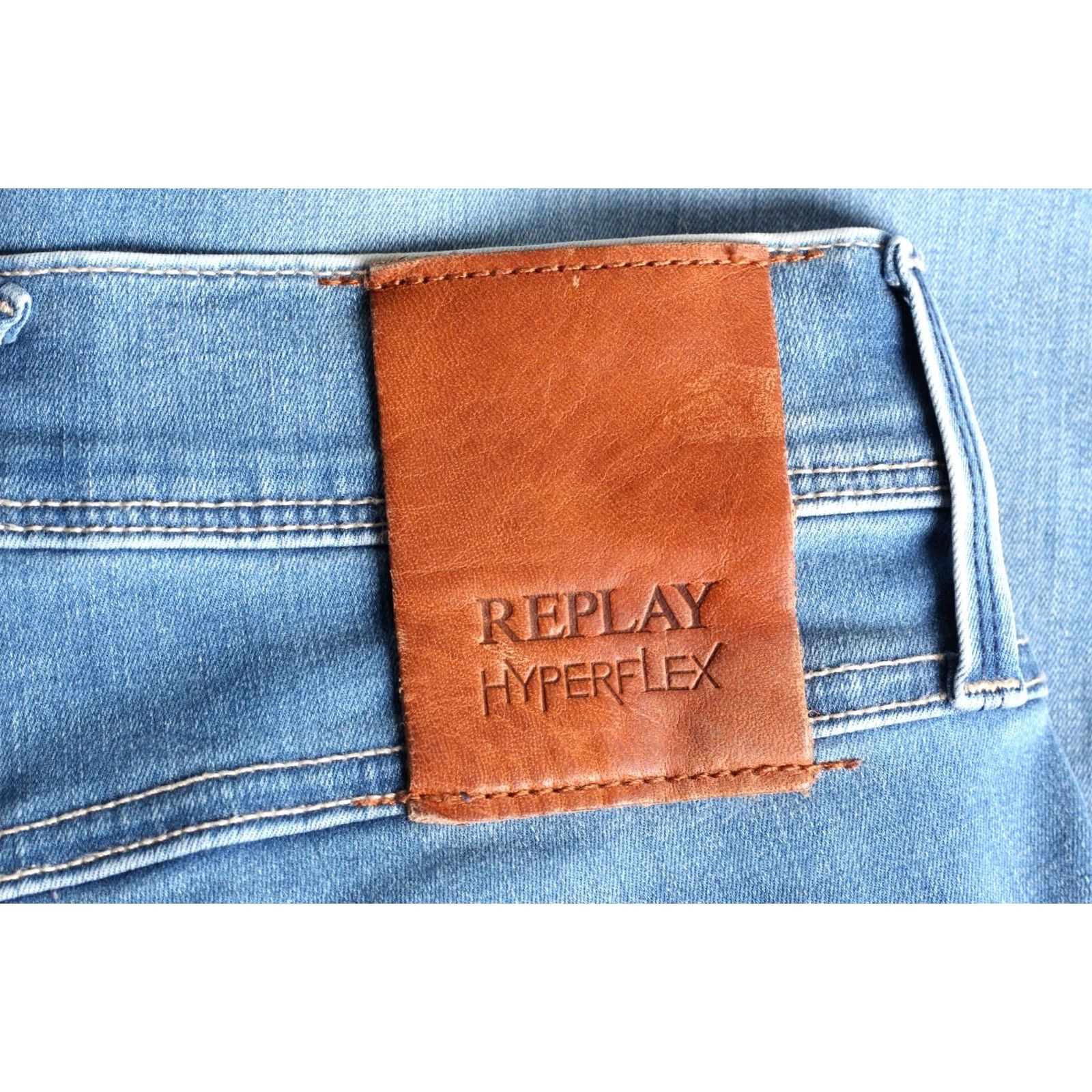 Replay Replay ANBASS Jeans Men Size W31 L32 Blue Slim Fit HYPERFLEX X-LITE RE-USED Size US 31 - 3 Thumbnail
