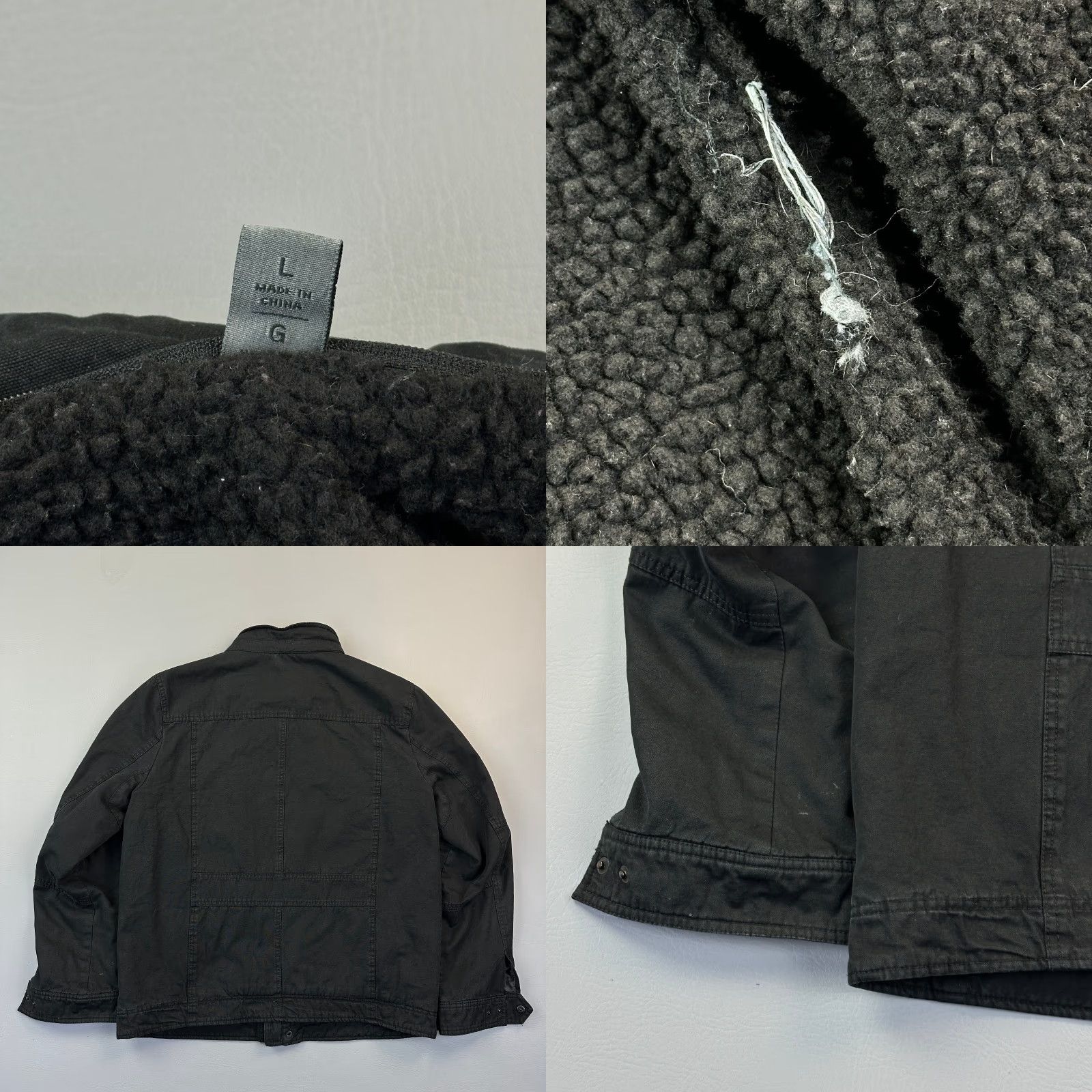 Levi's Levi's Jacket Mens Large Black Denim Full Zip SnapnSherpa Lined Trucker Outdoor - Classic, Biker, USA, 90s? Size US L / EU 52-54 / 3 - 8 Thumbnail