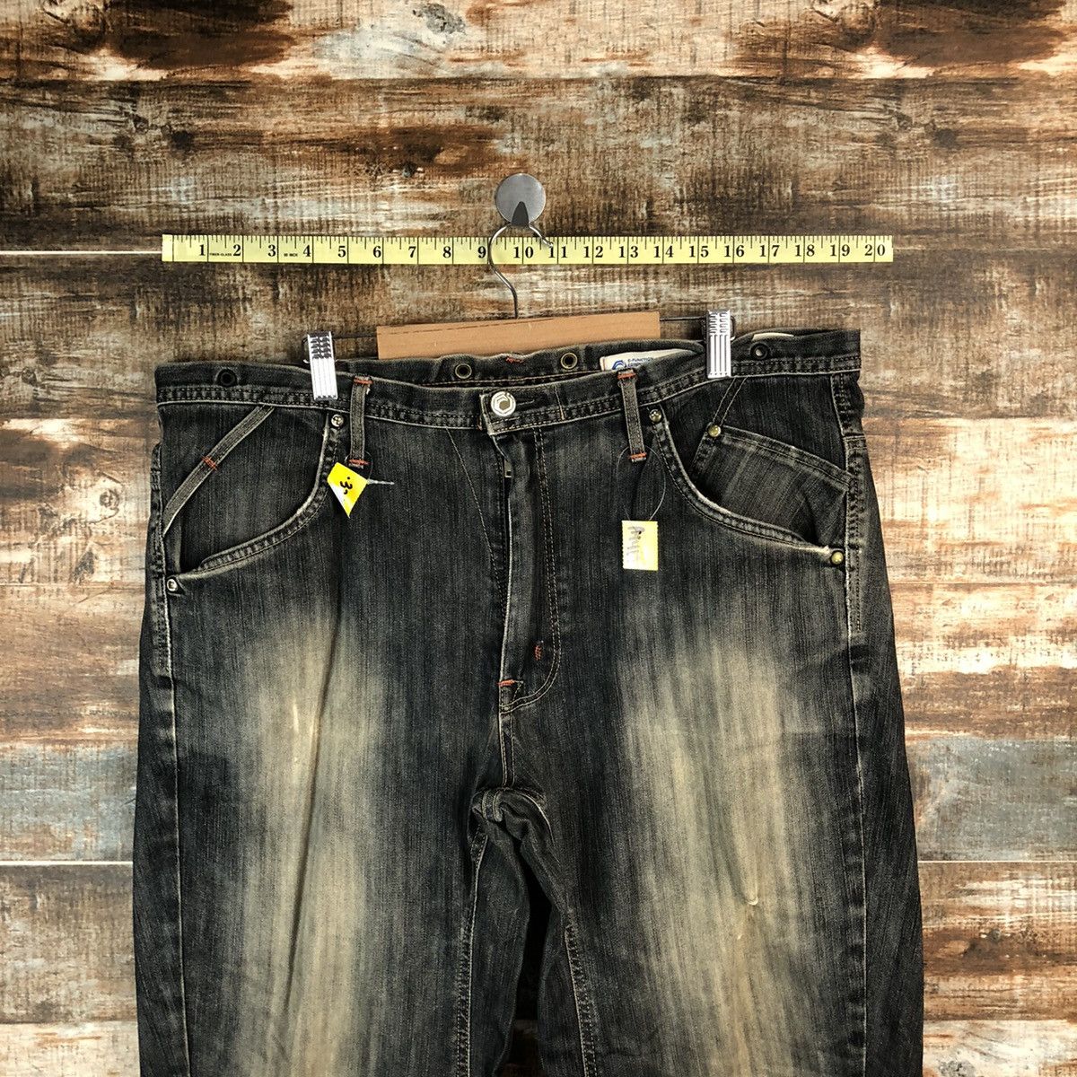 Edwin Edwin Black faded vintage Denim Pants #A1413 Size US 38 / EU 54 - 4 Thumbnail