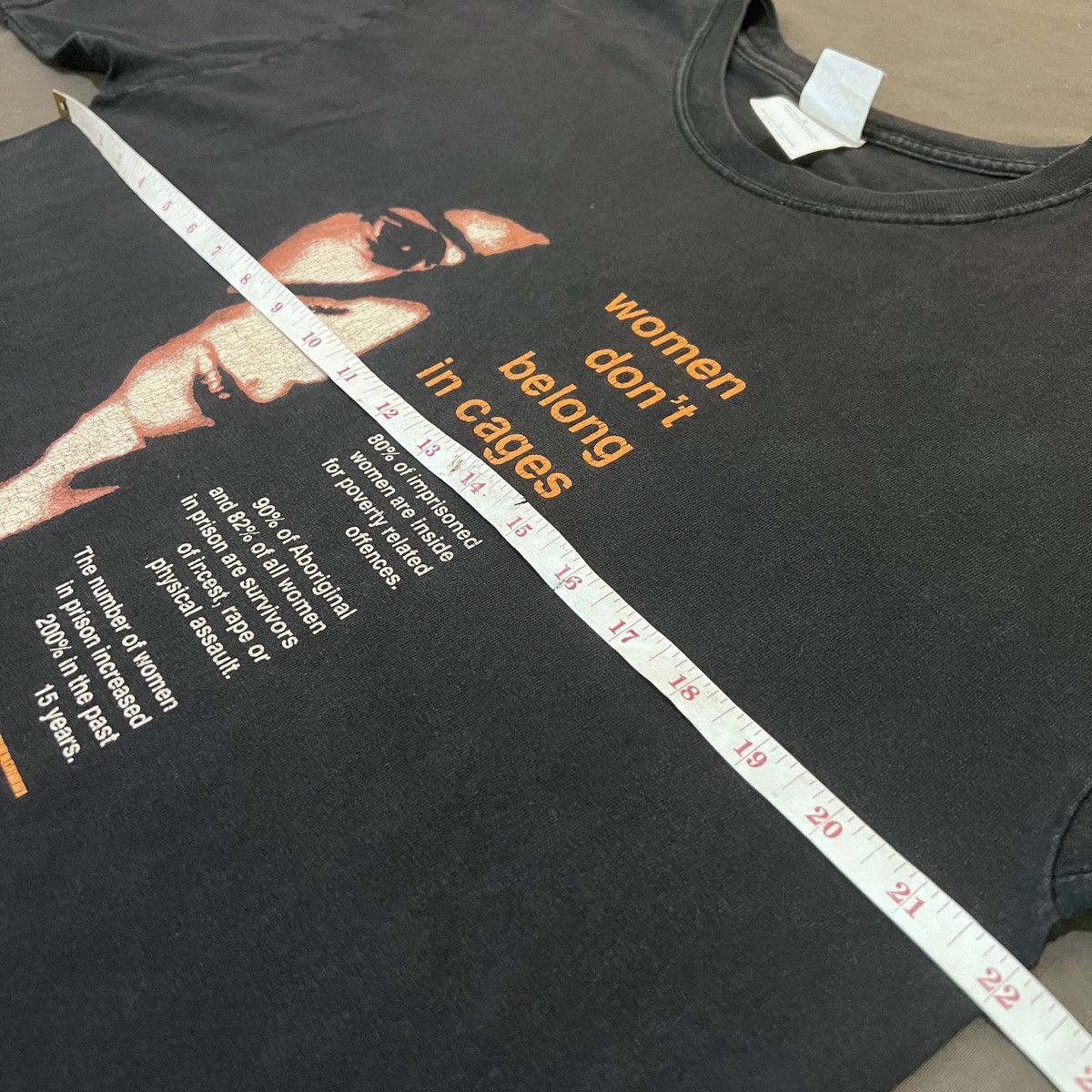 Rap Tees × Vintage Vintage Y2K Prisons are the real crime Tee Faded Size US L / EU 52-54 / 3 - 6 Thumbnail