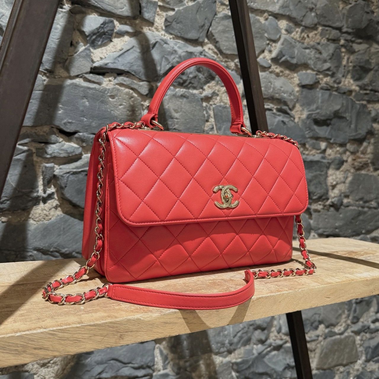 Chanel Chanel 2019 Medium Trendy Quilted Top Handle Shoulder Bag Size ONE SIZE - 2 Thumbnail