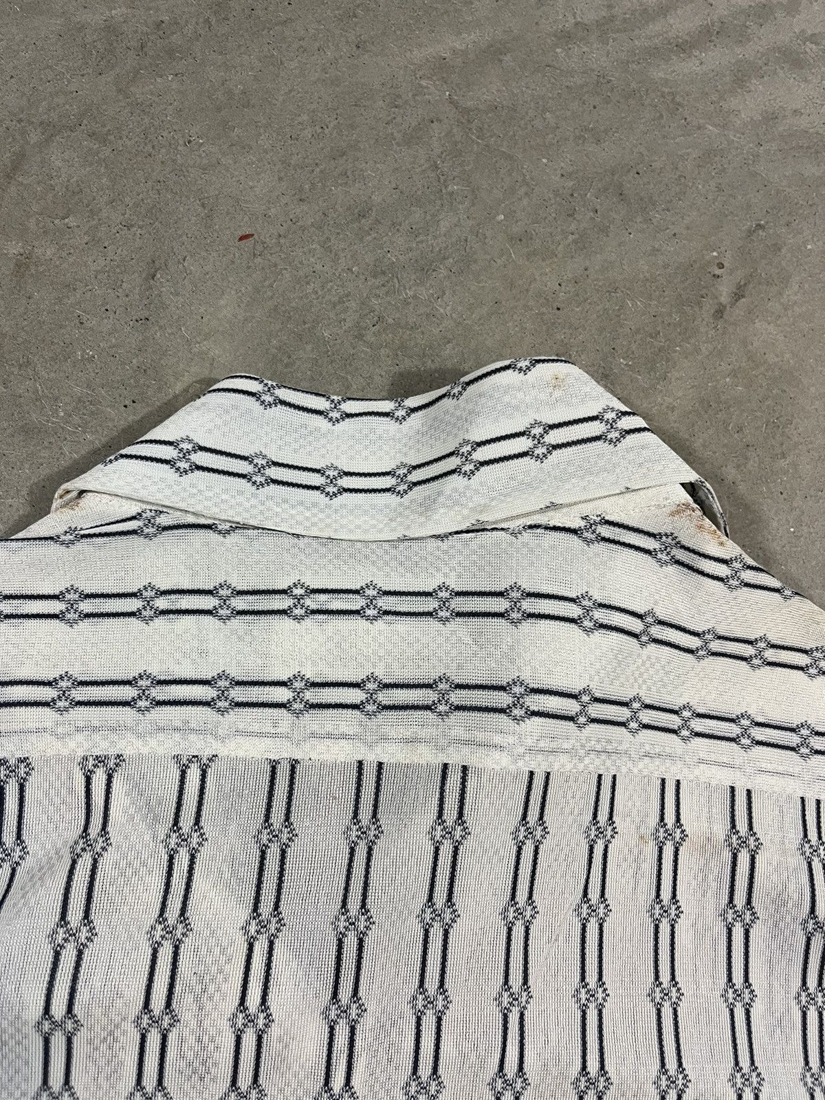 Vintage Vintage 70s Striped Short Sleeve Shirt Black White Size US M / EU 48-50 / 2 - 6 Thumbnail