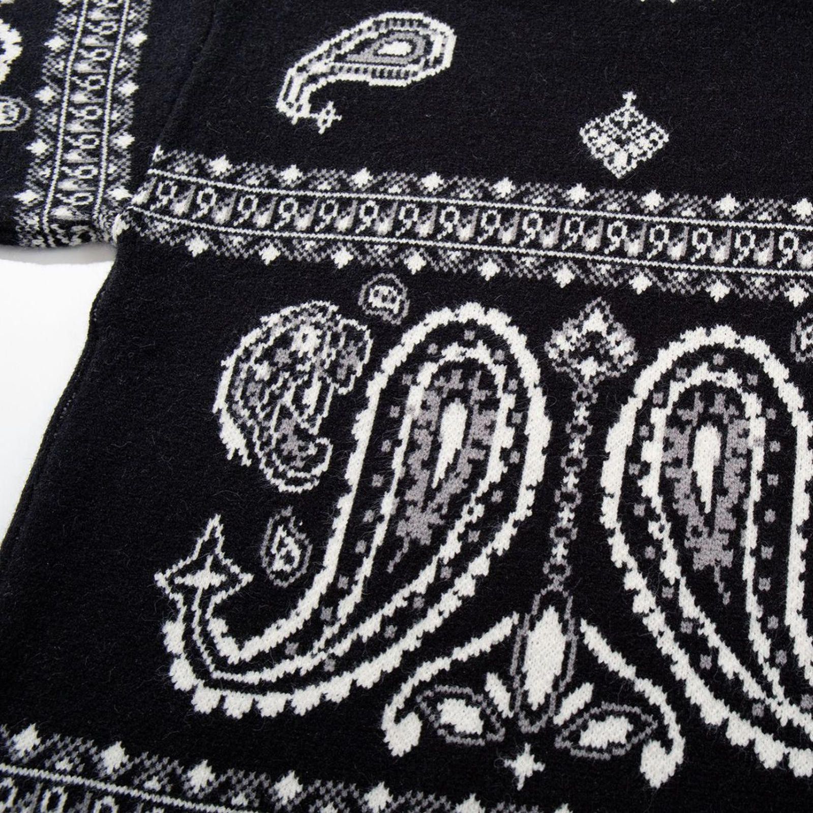 Japanese Brand Paisley Patterned Knit Sweater, Crewneck Sweater Size US M / EU 48-50 / 2 - 4 Thumbnail