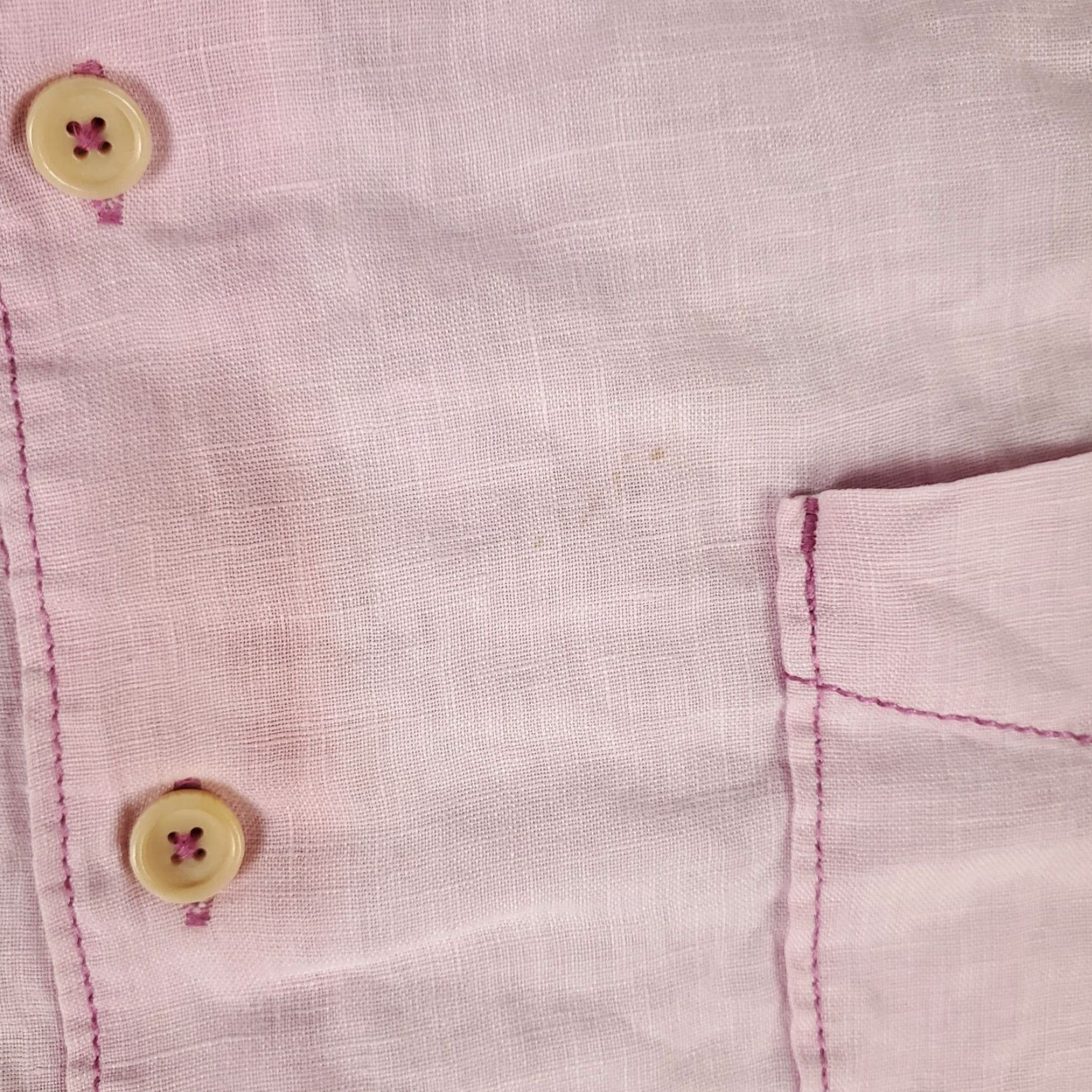 Tommy Bahama VINTAGE Tommy Bahama Shirt Mens XLT Pink Linen Button-Up Long Sleeve STAINED Size US XL / EU 56 / 4 - 3 Thumbnail