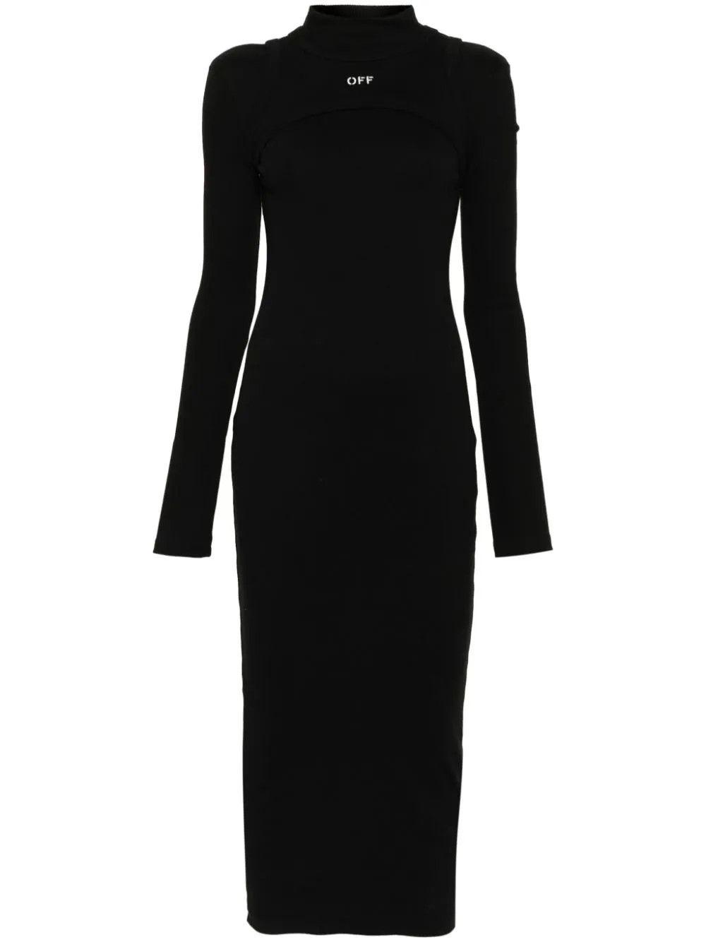 Off-White o1y1125 Midi Dress in Black Size XL / US 12-14 / IT 48-50 - 1 Thumbnail
