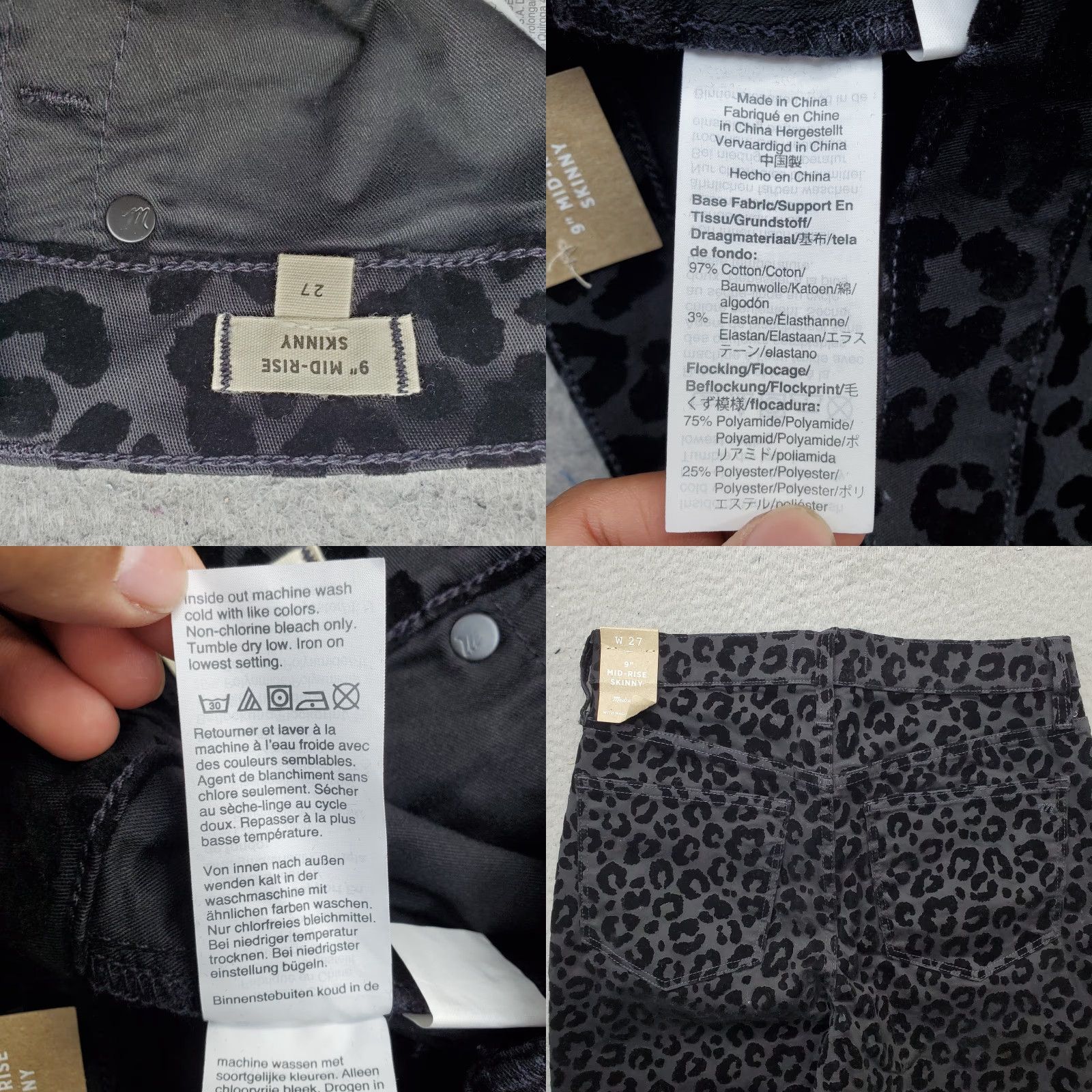 Madewell Madewell Skinny Pants Womens Size 27 Multicolor Leopard Print Cotton 9" Mid-Rise Pants Womens Size 27 Multicolor Leopard Print Cotton 9" Mid-Rise Size 27" / US 4 / IT 40 - 8 Thumbnail