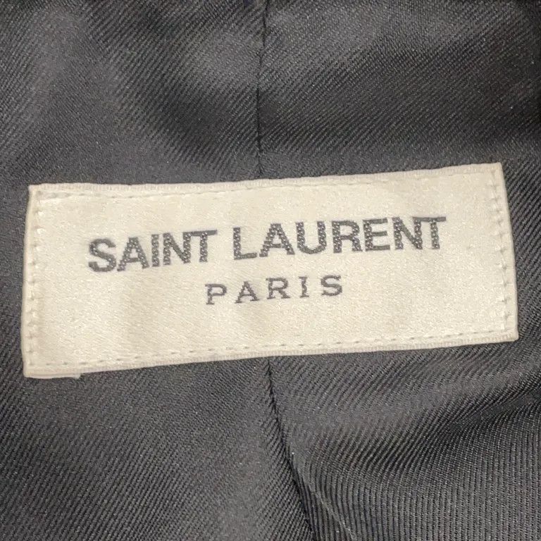 Saint Laurent Paris S/S16 Double Breasted Velvet Blazer Jacket x Hedi Slimane Size US S / EU 44-46 / 1 - 3 Thumbnail