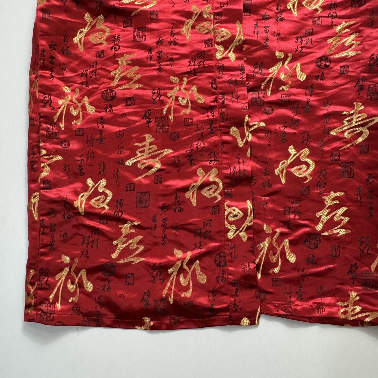 Vintage Silver Dragon Red/Gold Kimono Robe Size L Silky Shine Size L / US 10 / IT 46 - 8 Thumbnail