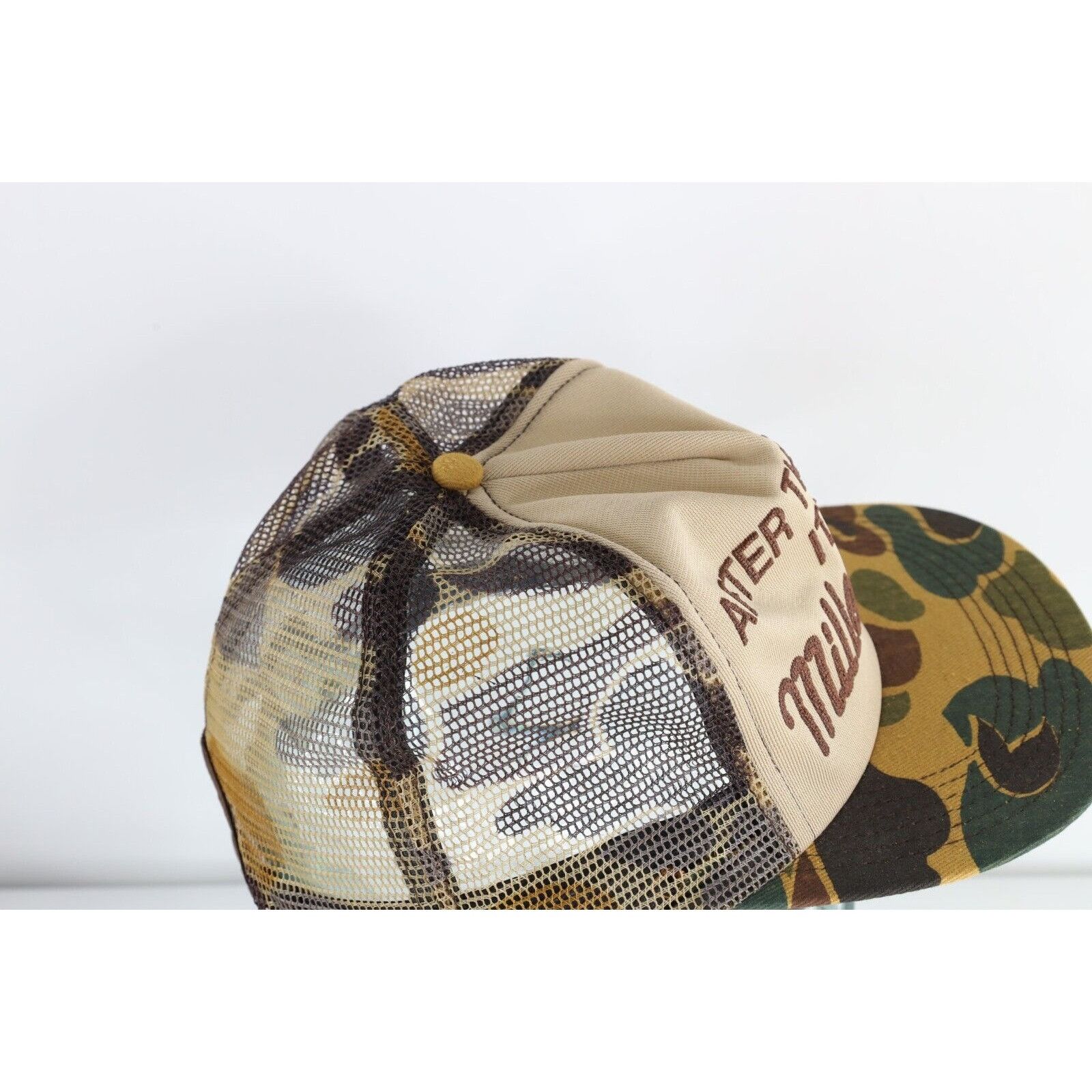 Vintage Vintage 70s After The Hunt It's Miller Time Beer Hat Size ONE SIZE - 6 Thumbnail