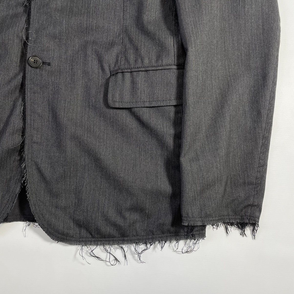 Comme des Garcons Herringbone Wool ‘Raw Edge’ Blazer Size 38R - 10 Thumbnail