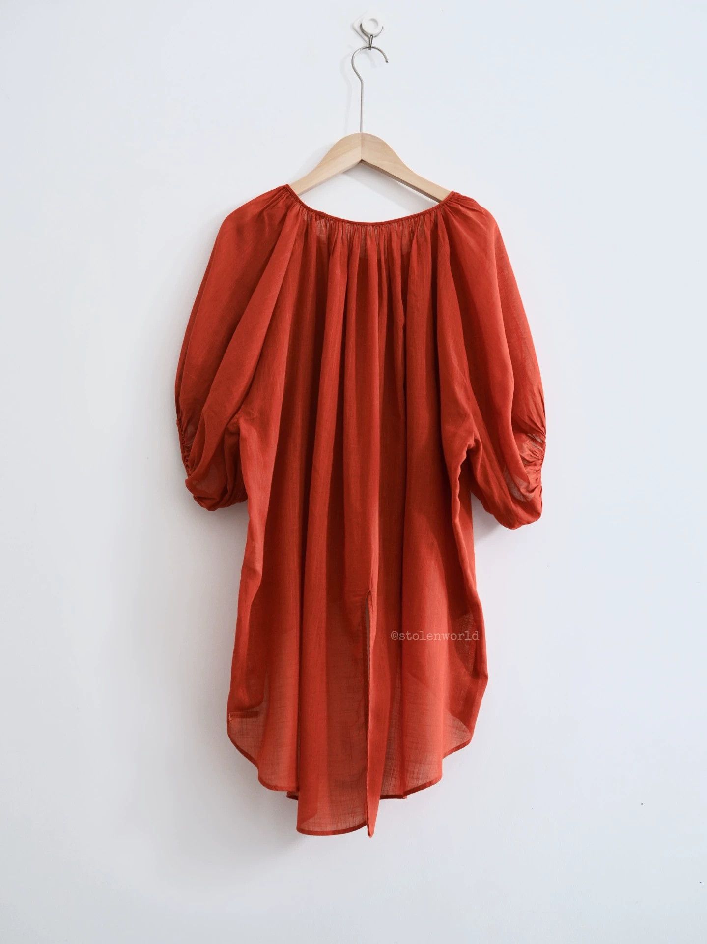 Kapital Kapital Vintage Rust Red Lantern Sleeve Blouse Women's Size S / US 4 / IT 40 - 6 Thumbnail