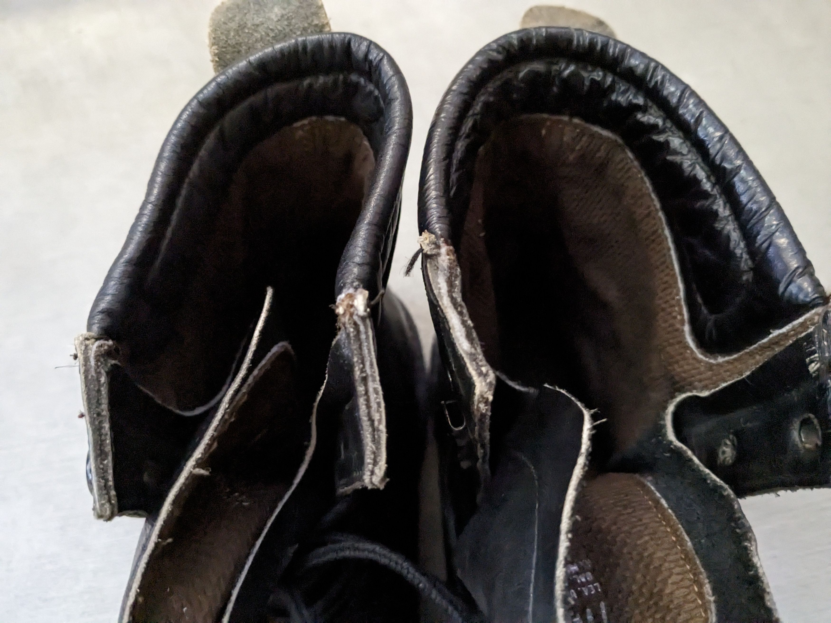 Genuine Leather × Vintage Vintage Combat Boots Black 11.5 Narrow Leather Biker Chunky Size US 11.5 / EU 44-45 - 7 Thumbnail