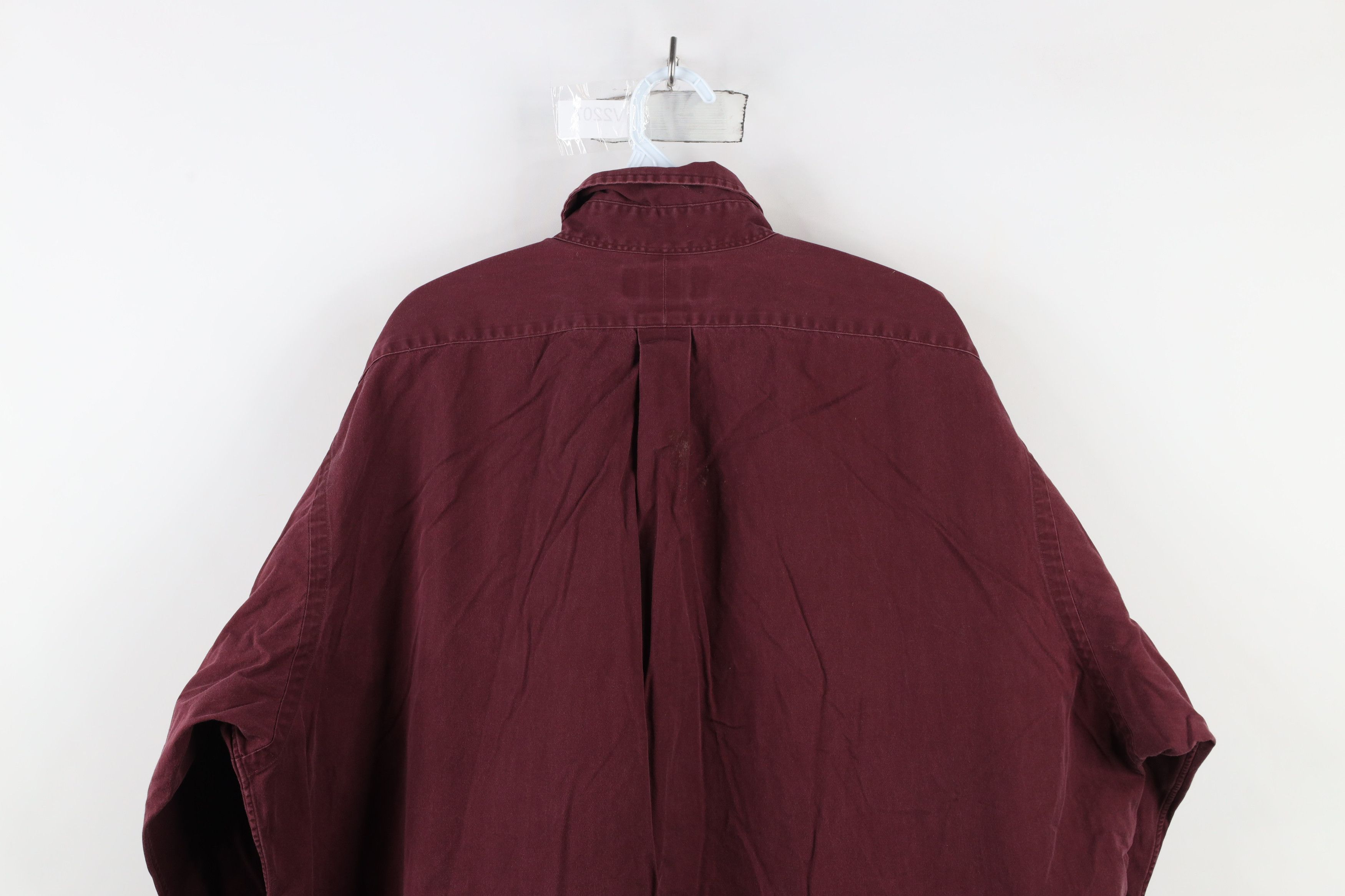 Polo Ralph Lauren Vintage 90s Ralph Lauren Collared Button Down Shirt Burgundy Size US XL / EU 56 / 4 - 12 Thumbnail