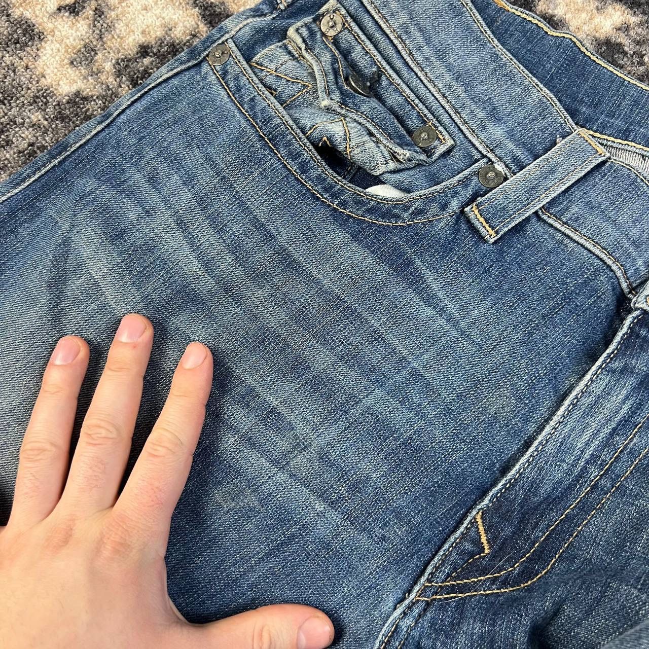 True Religion True Religion Vintage Y2K Big Logo Denim Jeans Size US 36 / EU 52 - 13 Thumbnail