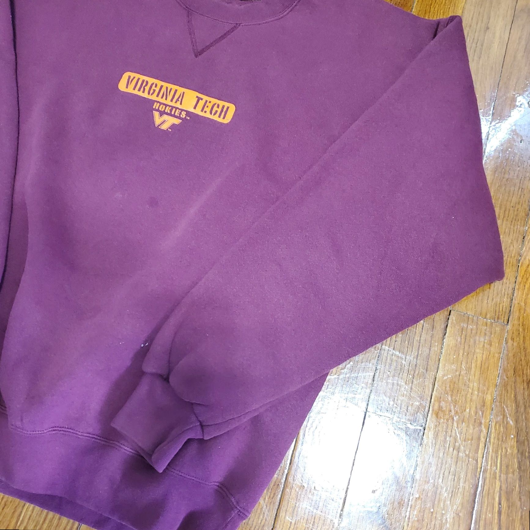 Soffe VINTAGE Virginia Tech Soffe Pullover Sweatshirt Shirt Adult L Red 90s Letterman Mens Size US L / EU 52-54 / 3 - 3 Thumbnail