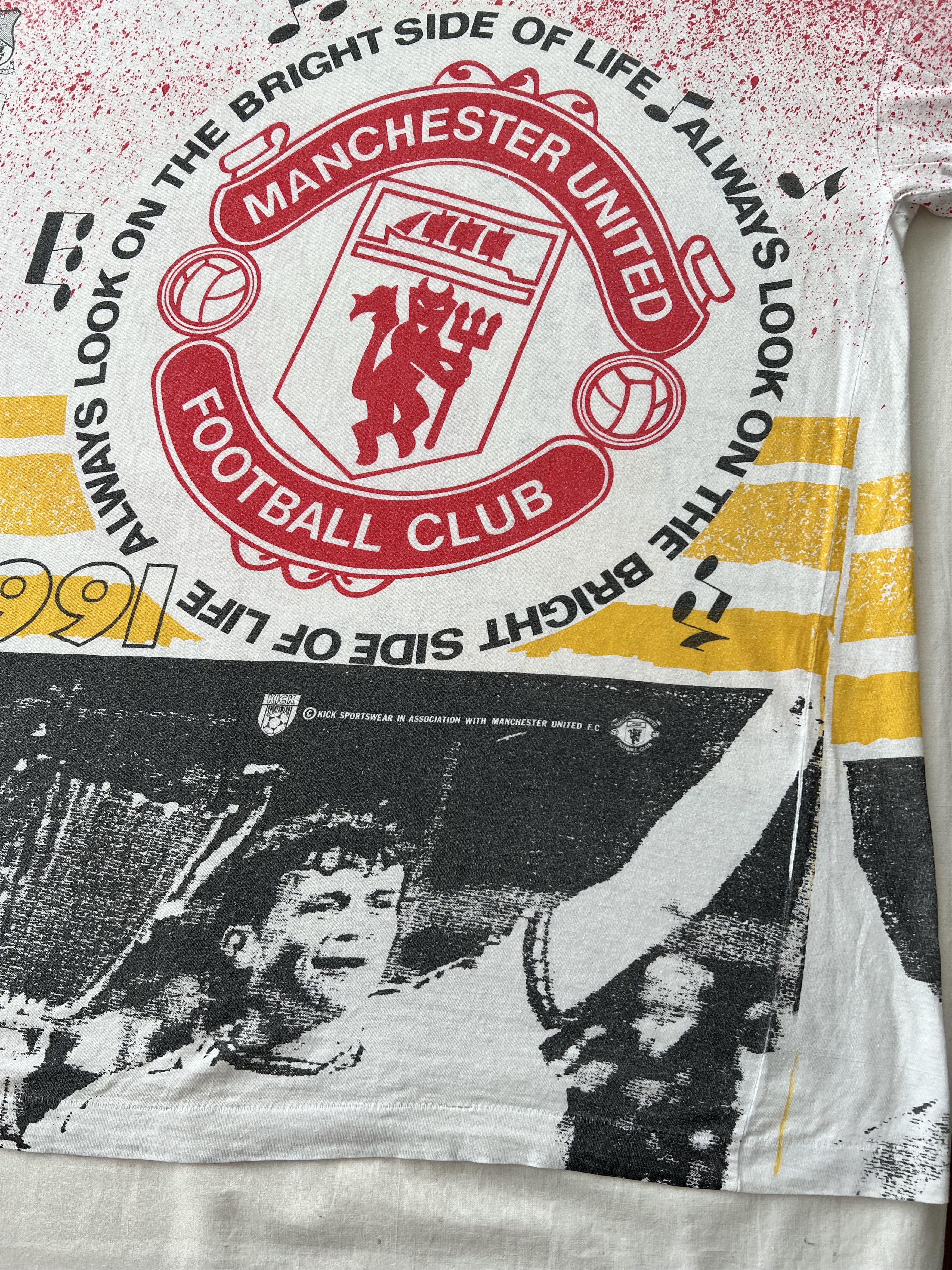 Vintage Vintage 1991 Manchester United Football Club AOP T-shirt Size US XXL / EU 58 / 5 - 14 Thumbnail
