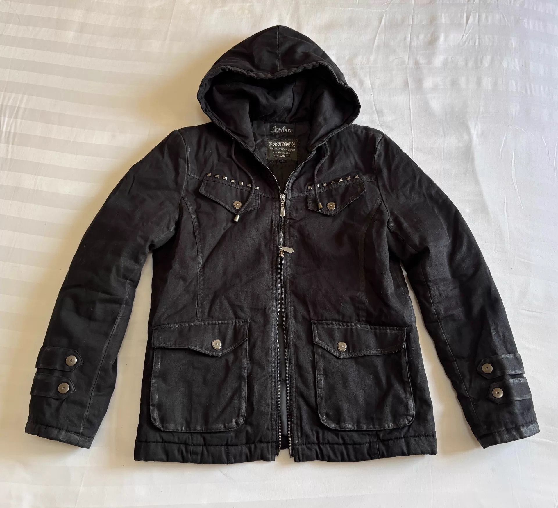 LOWBOX LOWBOX Vintage Workwear Cotton Jacket Distressed Wax S Size US S / EU 44-46 / 1 - 2 Thumbnail