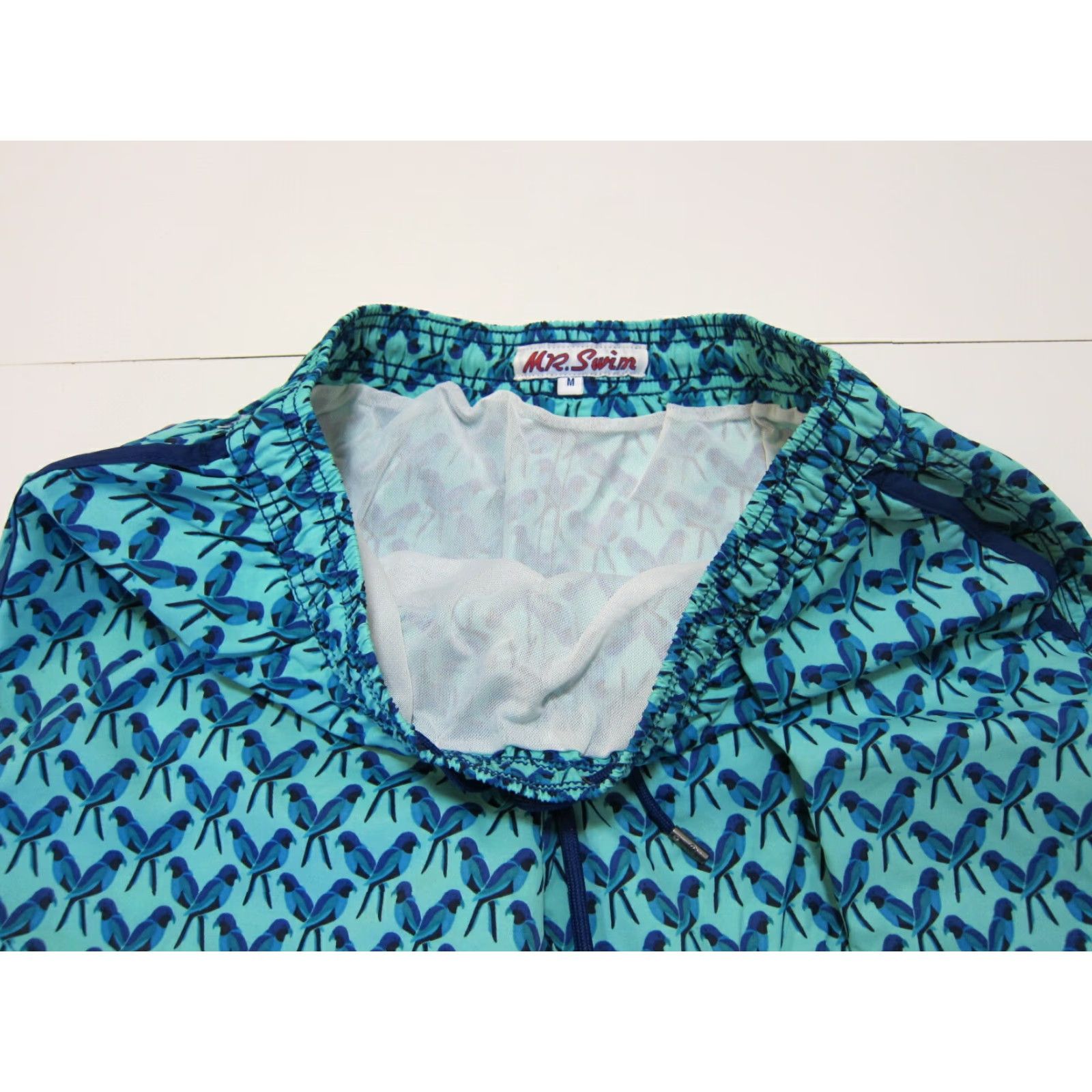 Swims Mr. Swim 100% Nylon Parakeet Bird Blue Lined Board Shorts Men Medium Beach Swim Bottom Size US 31 - 4 Thumbnail
