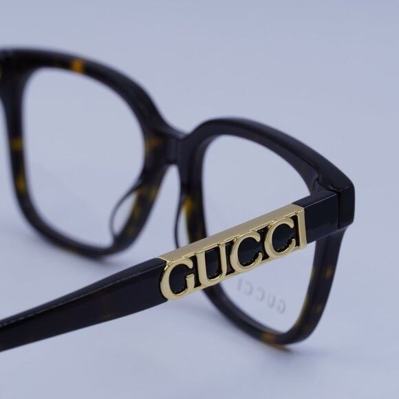 Gucci Gucci GG1192O 002 Eyeglasses Havana 49mm Square Frame Size ONE SIZE - 6 Thumbnail