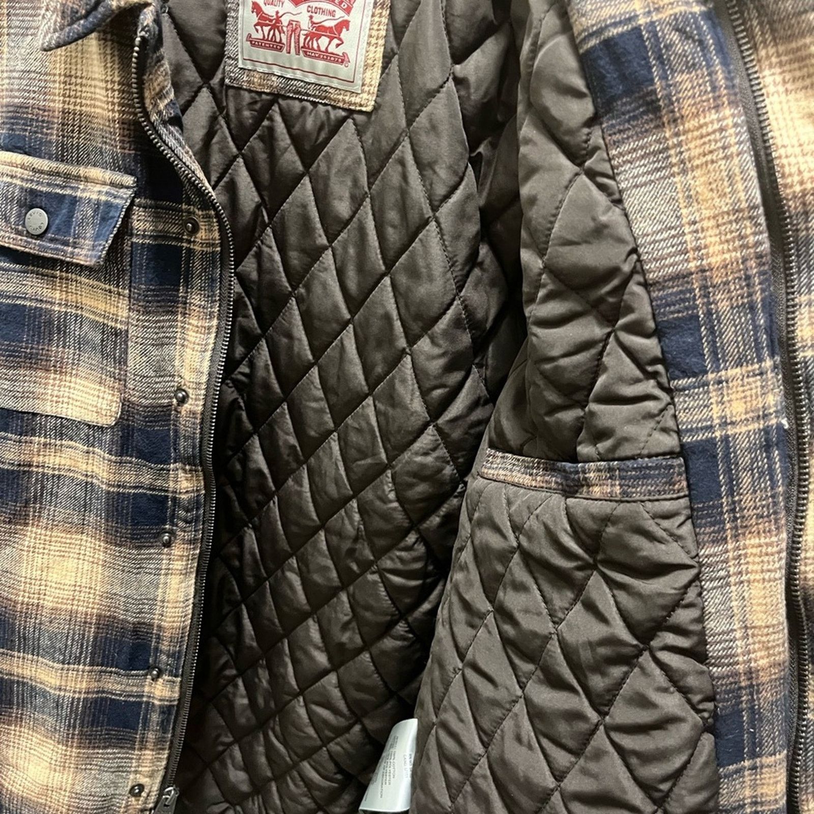 Levi's Levi's Men's Classic Driftwood Plaid Shirt Jacket M Brown Size US M / EU 48-50 / 2 - 4 Thumbnail