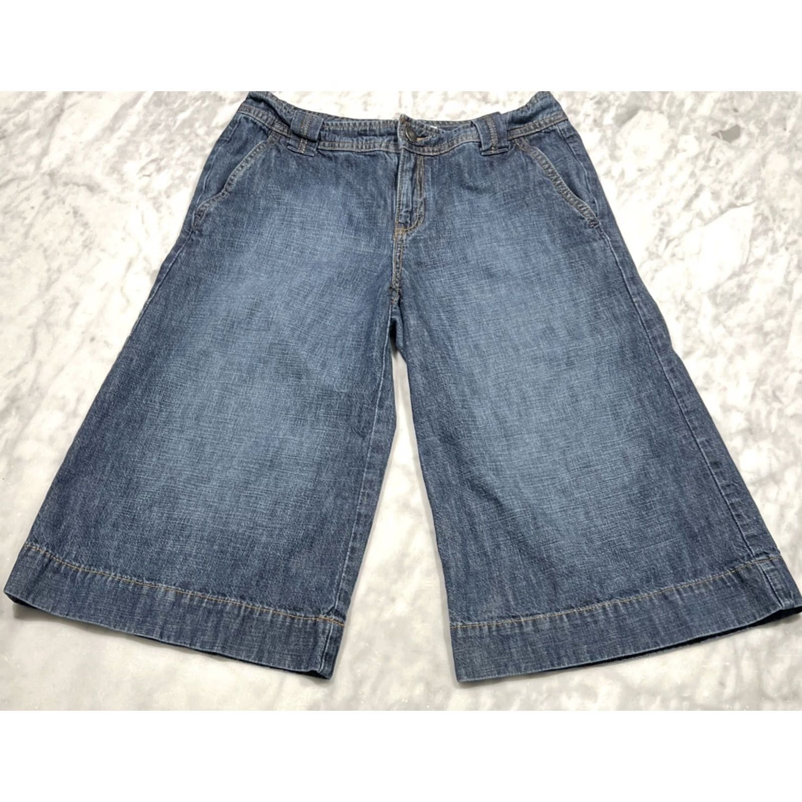 Tommy Hilfiger Tommy Hilfiger Jeans Womens 4 Blue Shorts Women Wide Leg Crop Denim Pockets Cotton Mom Size 27" / US 4 / IT 40 - 2 Thumbnail