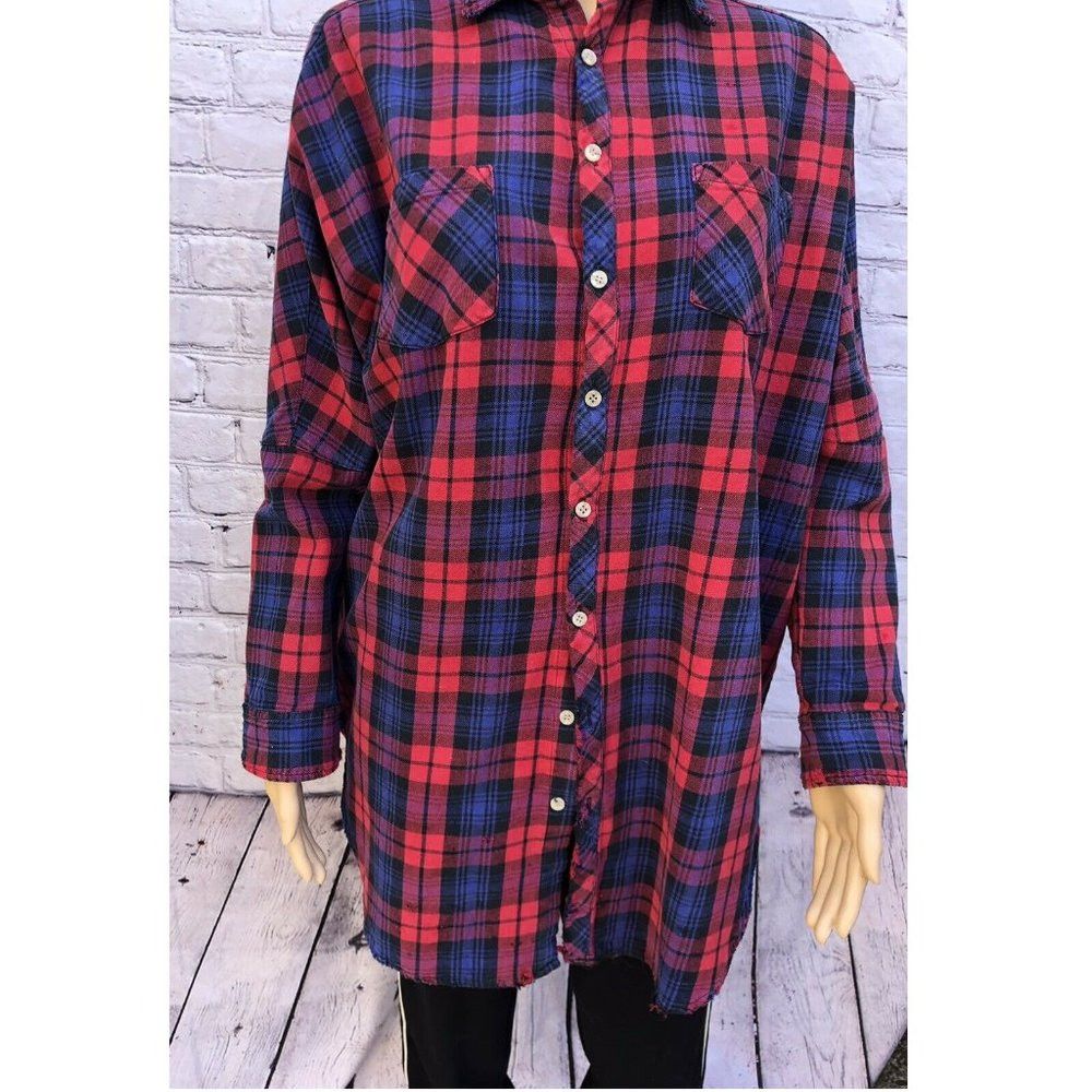 Other New LF Carmar Vintage Stonewashed Flannel Boyfriend Shirt O Size XS / US 0-2 / IT 36-38 - 8 Thumbnail