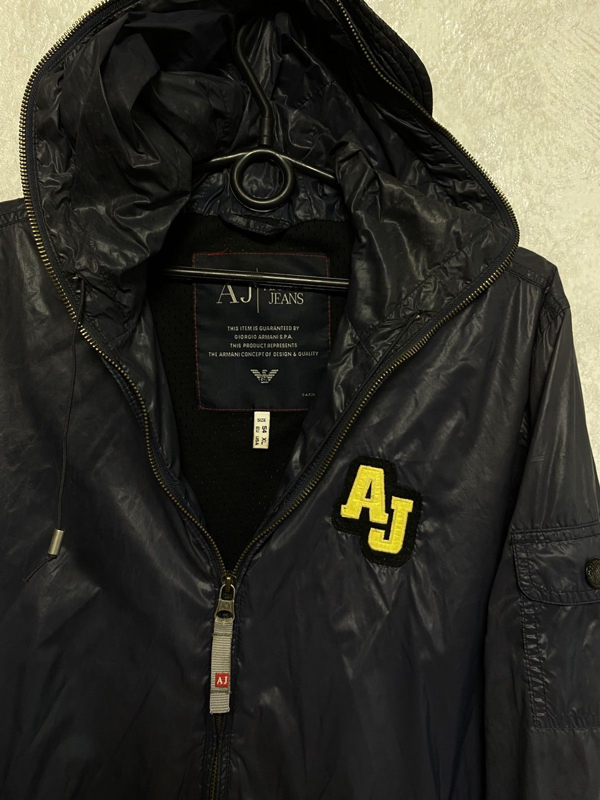 Armani Armani Jeans full zip nylon jacket vintage Size US XL / EU 56 / 4 - 6 Thumbnail