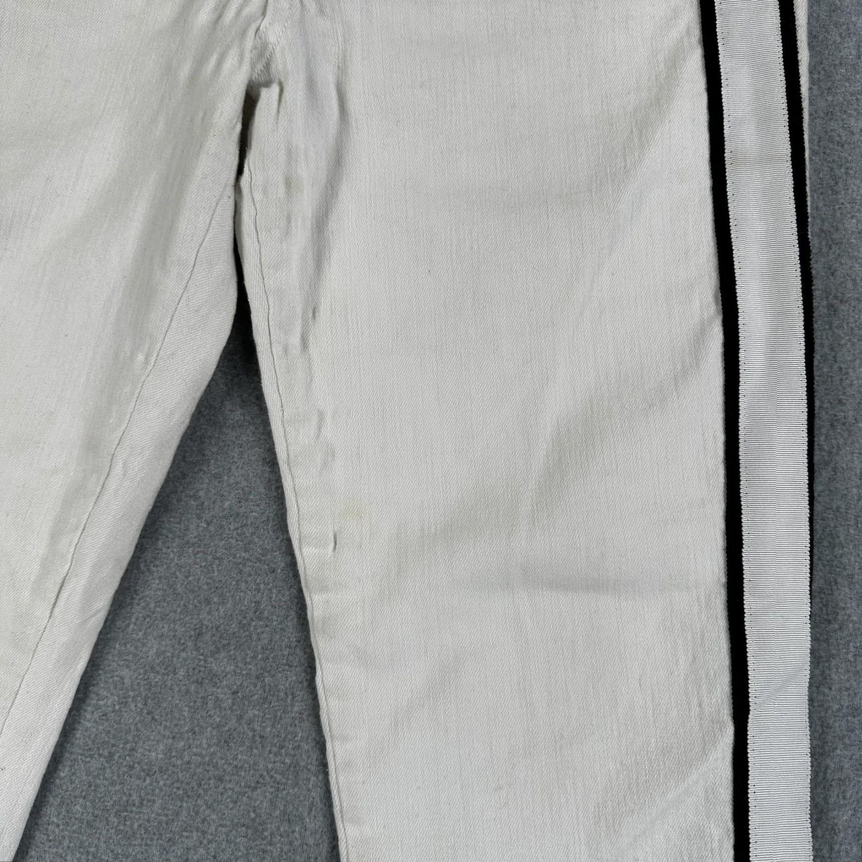 Veronica Beard Veronica Beard Jeans Womens 32/14 White Side Stripe Skinny High Rise Denim Tailored Stretch Pockets USA Size 24" / US 00 / IT 34 - 6 Thumbnail