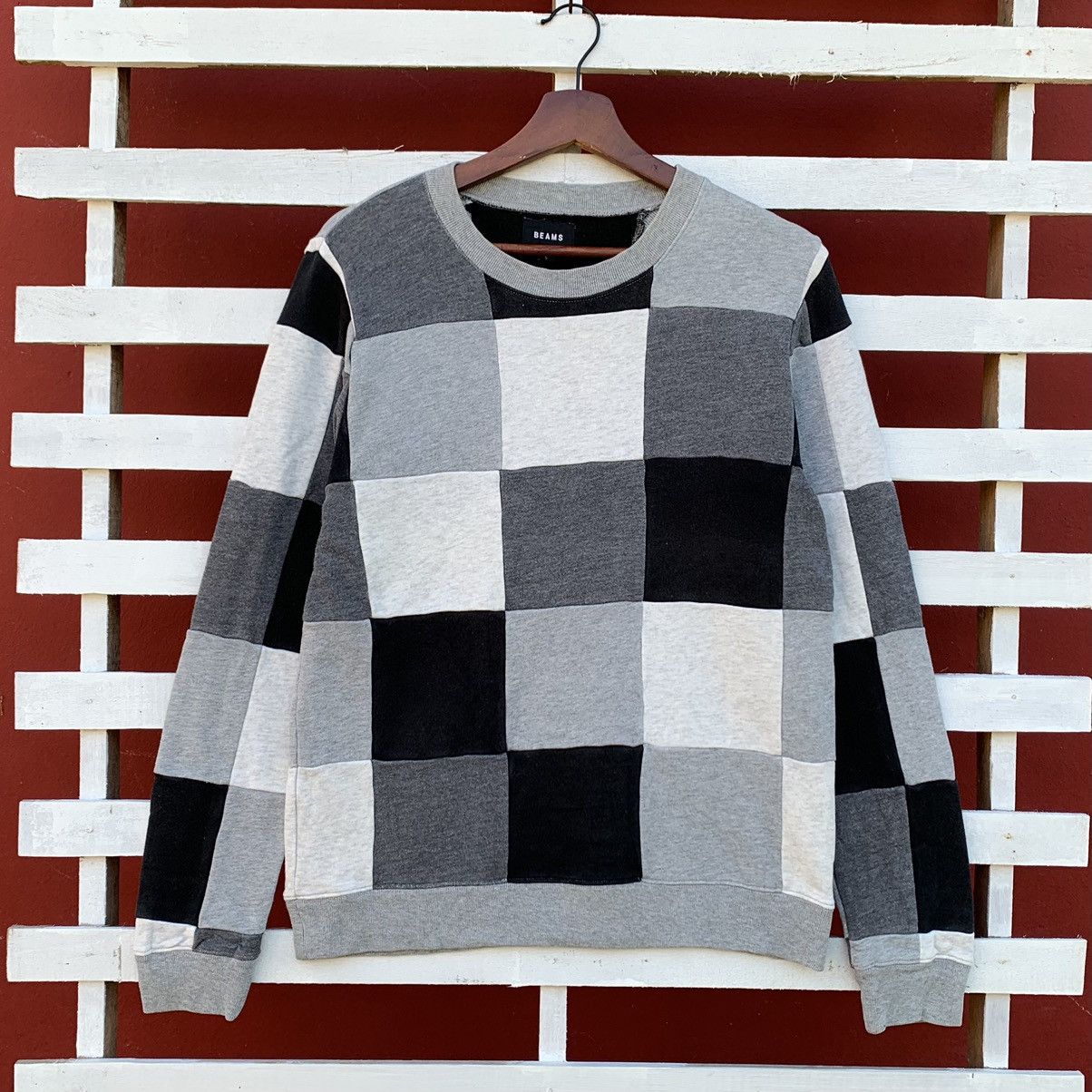 Beams Plus × Japanese Brand Beams Patchwork Sweatshirt Size US S / EU 44-46 / 1 - 1 Thumbnail