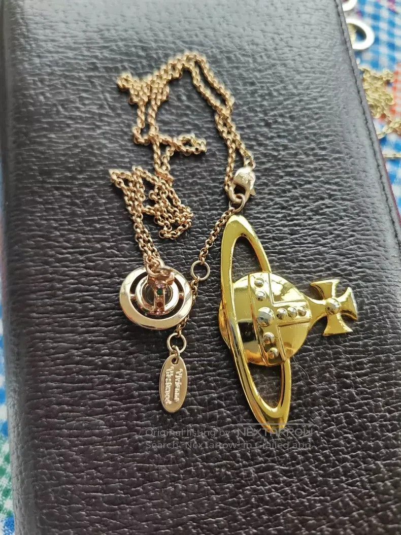 Vivienne Westwood vivienne westwood Rose Gold Small Orb Necklace with Engrav Size ONE SIZE - 2 Thumbnail