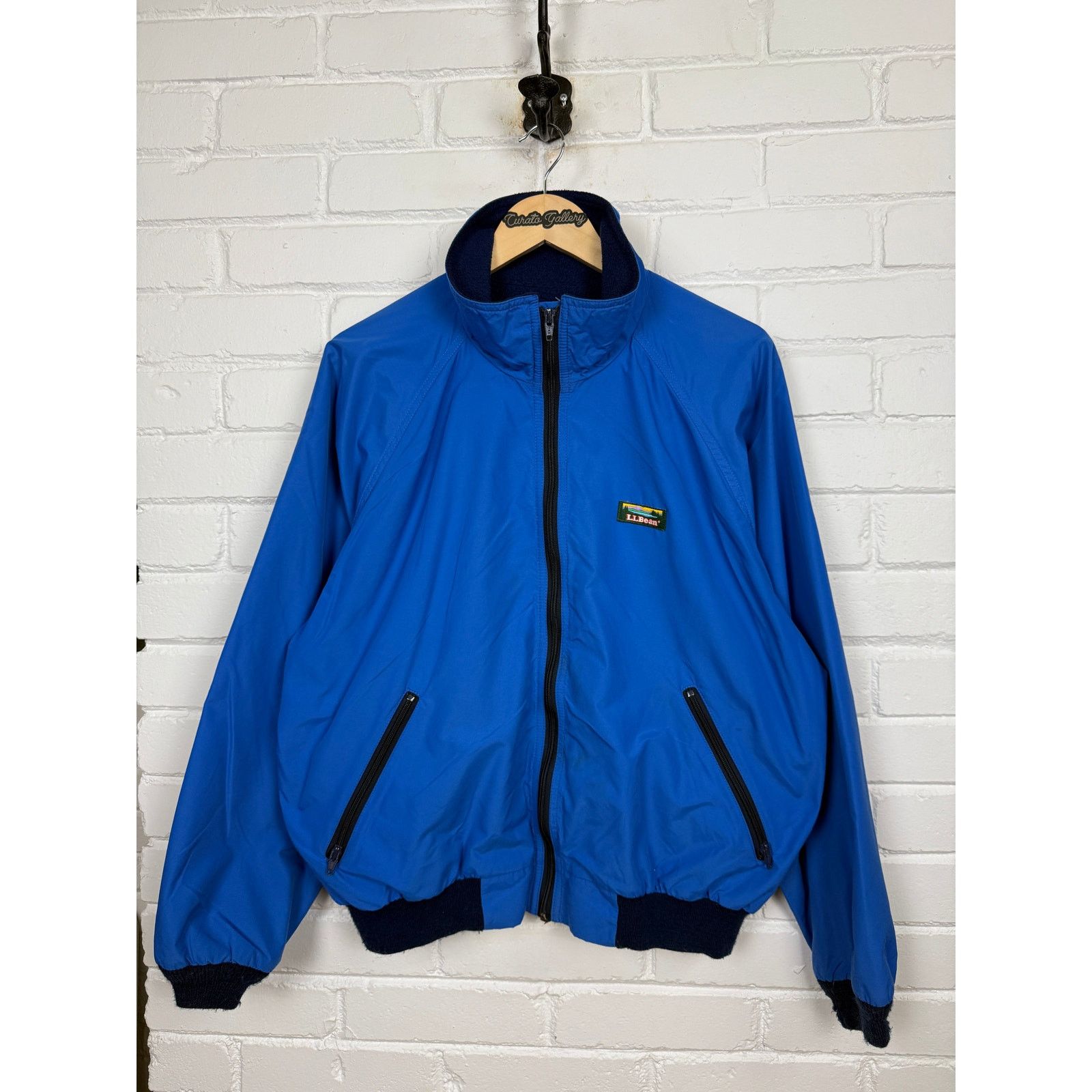Vintage Vintage 90s LL Bean Three Season Bomber Jacket Size L Blue Size US L / EU 52-54 / 3 - 1 Thumbnail