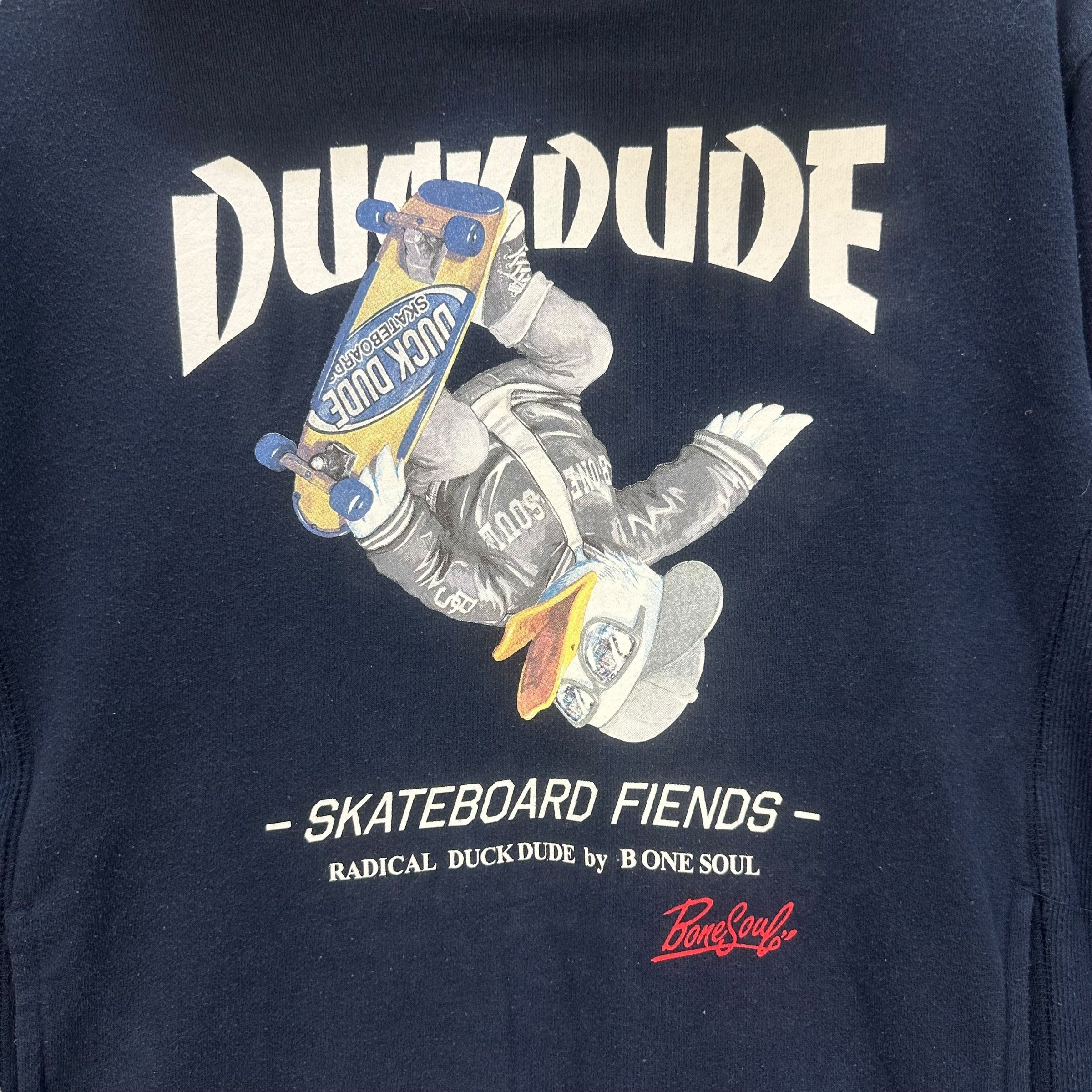 Vintage B ONE SOUL DUCK DUDE SKATEBOARD GRAPHIC HOODIES #8710-022 Size US M / EU 48-50 / 2 - 3 Thumbnail