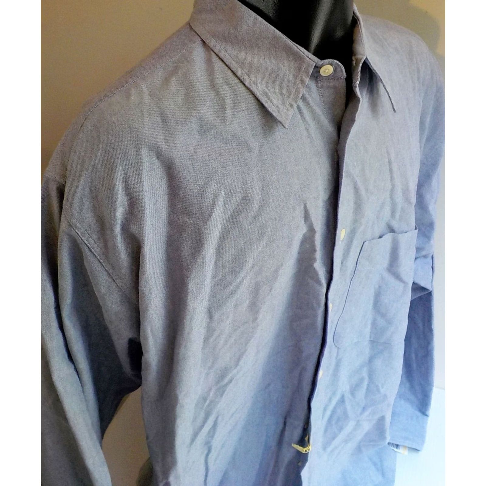 J.Crew J. CREW Mens LS Shirt XL Light Blue 100% Cotton Button Front Size US XL / EU 56 / 4 - 3 Thumbnail