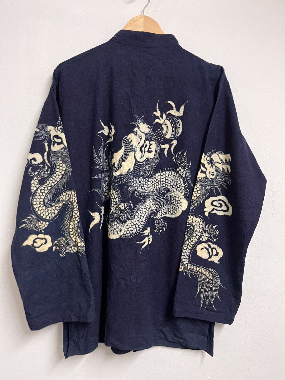 Comme des Garcons vintage 90s dragon indigo kapital-inspired kimono Size US L / EU 52-54 / 3 - 9 Thumbnail
