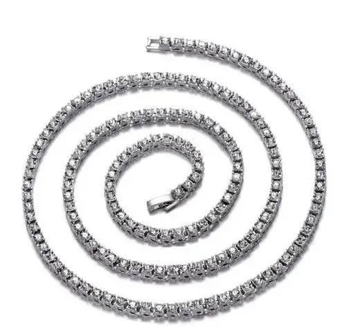 Other 4MM Iced Out tennis Chain Necklace Size ONE SIZE - 4 Thumbnail