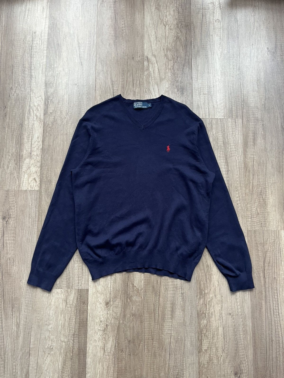 Polo Ralph Lauren Polo Ralph Lauren Sweater Men Long Sleeve Navy Blue Size L Size US L / EU 52-54 / 3 - 1 Thumbnail