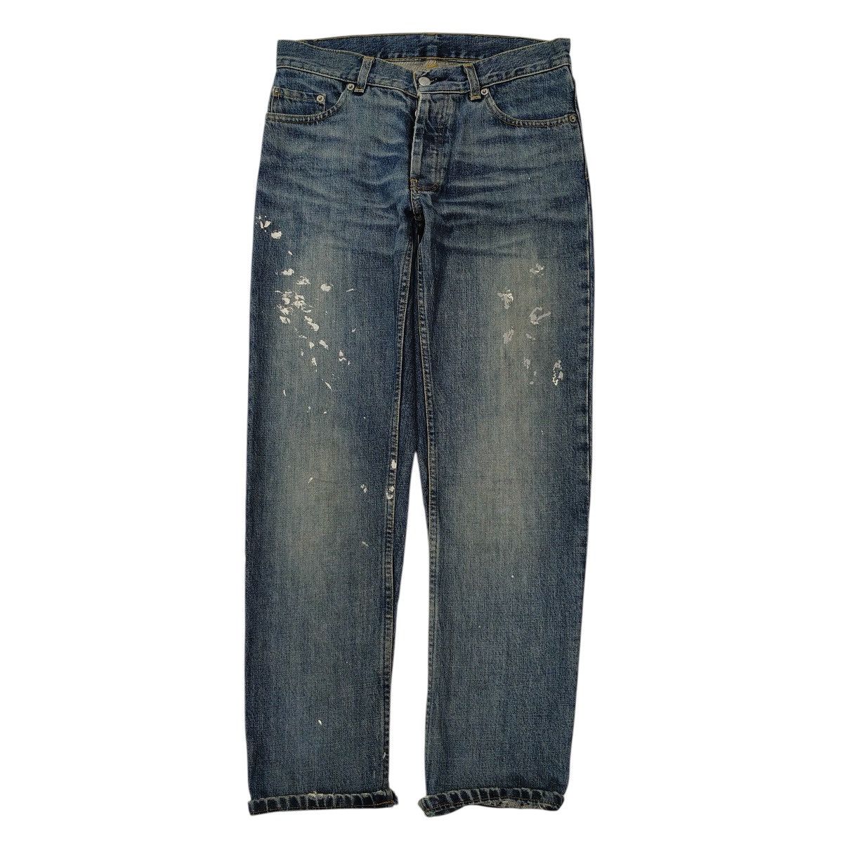 Helmut Lang Vintage Y2K Helmut Lang Paint Splatter Classic Cut Jeans Size US 29 - 1 Thumbnail