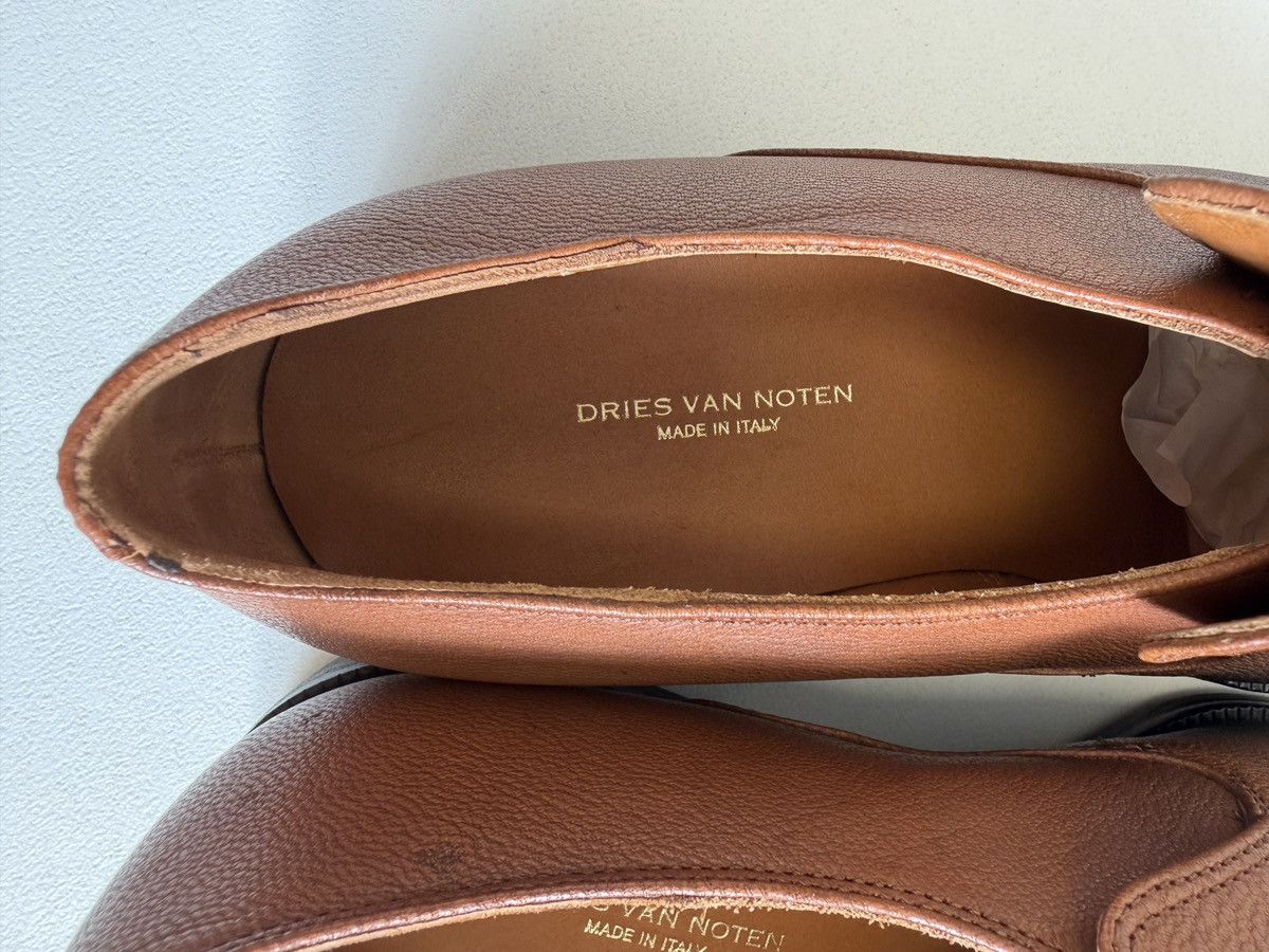 Dries Van Noten Brown ‘Burnished Toes’ Leather Loafers Size US 11 / EU 44 - 18 Thumbnail