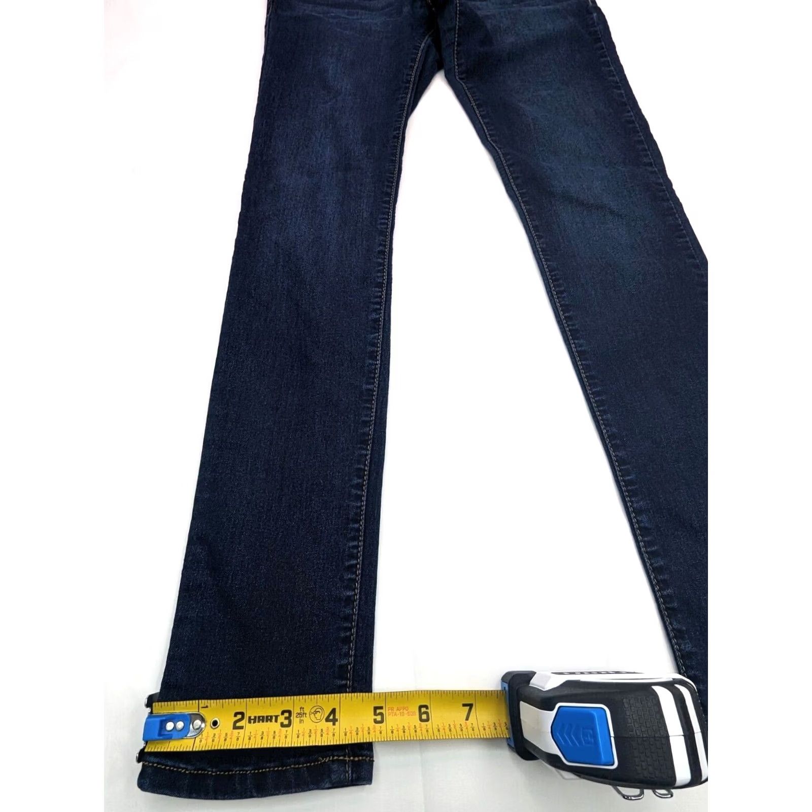 Vintage Flying Monkey Jeans Skinny Jeans Denim 7 27x29 Dark Wash Blue Juniors Womens Regular Stretch Low Rise Skinny Jeans Size 28" / US 6 / IT 42 - 2 Thumbnail