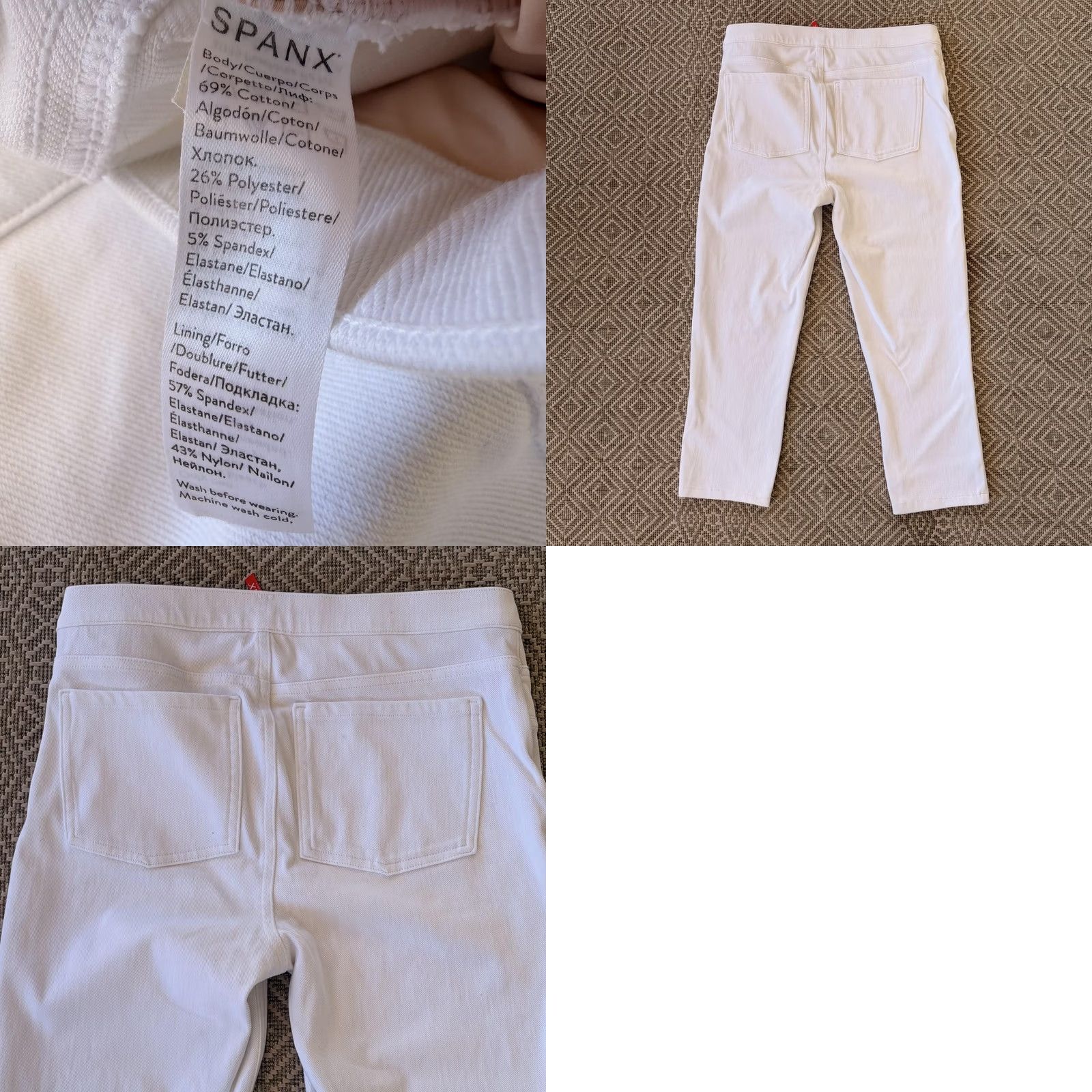 Spanx Spanx Leggings Womens L White High Rise Shaping Stretch Pull On Jegging Pants Size 36" / US 14 / IT 50 - 8 Thumbnail