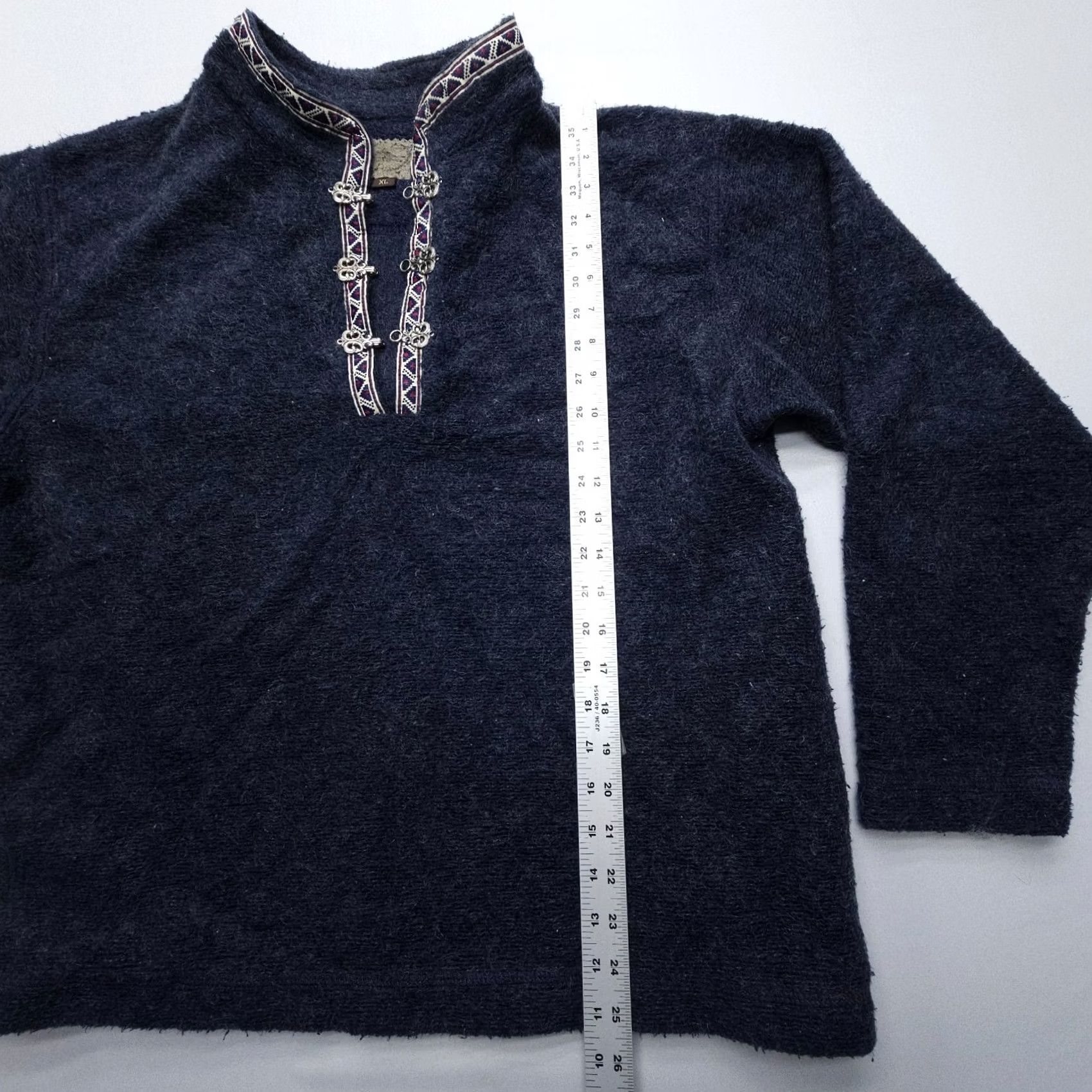 Vintage VINTAGE Sierra Sport Sweater Womens XL Blue Mohair Blend Mock Neck Pullover Knit Classic Casual Men/Women Size XL / US 12-14 / IT 48-50 - 6 Thumbnail