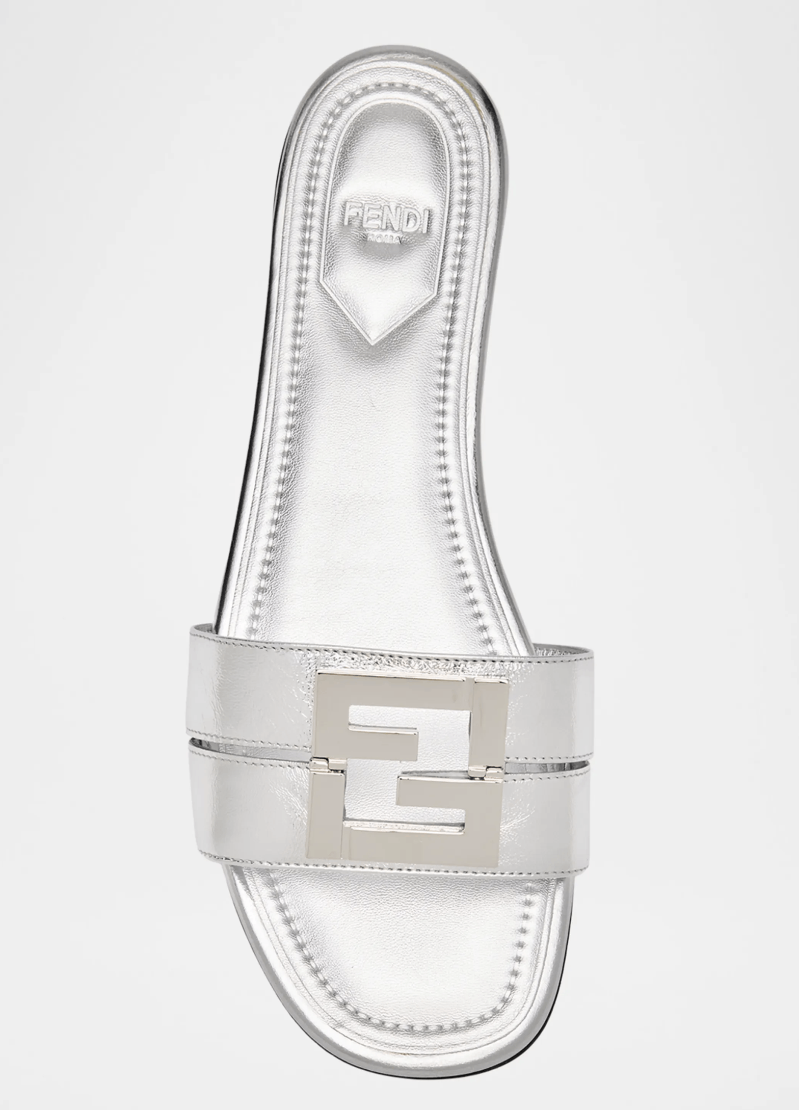 Fendi Fendi Fold Argento FF Monogram Logo Slide Flat Sandal 37 Size US 7 / IT 37 - 10 Thumbnail