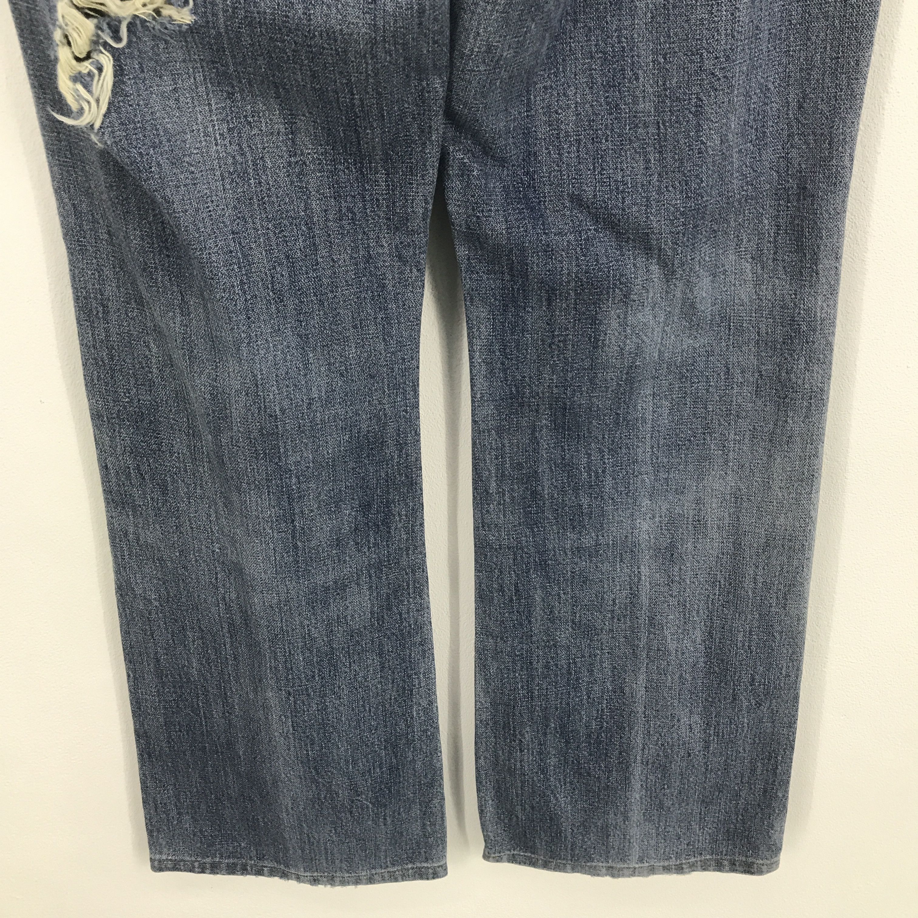 Japanese Brand Flare wrangler Bootcut distressed denim jeans pants Size US 31 - 6 Thumbnail