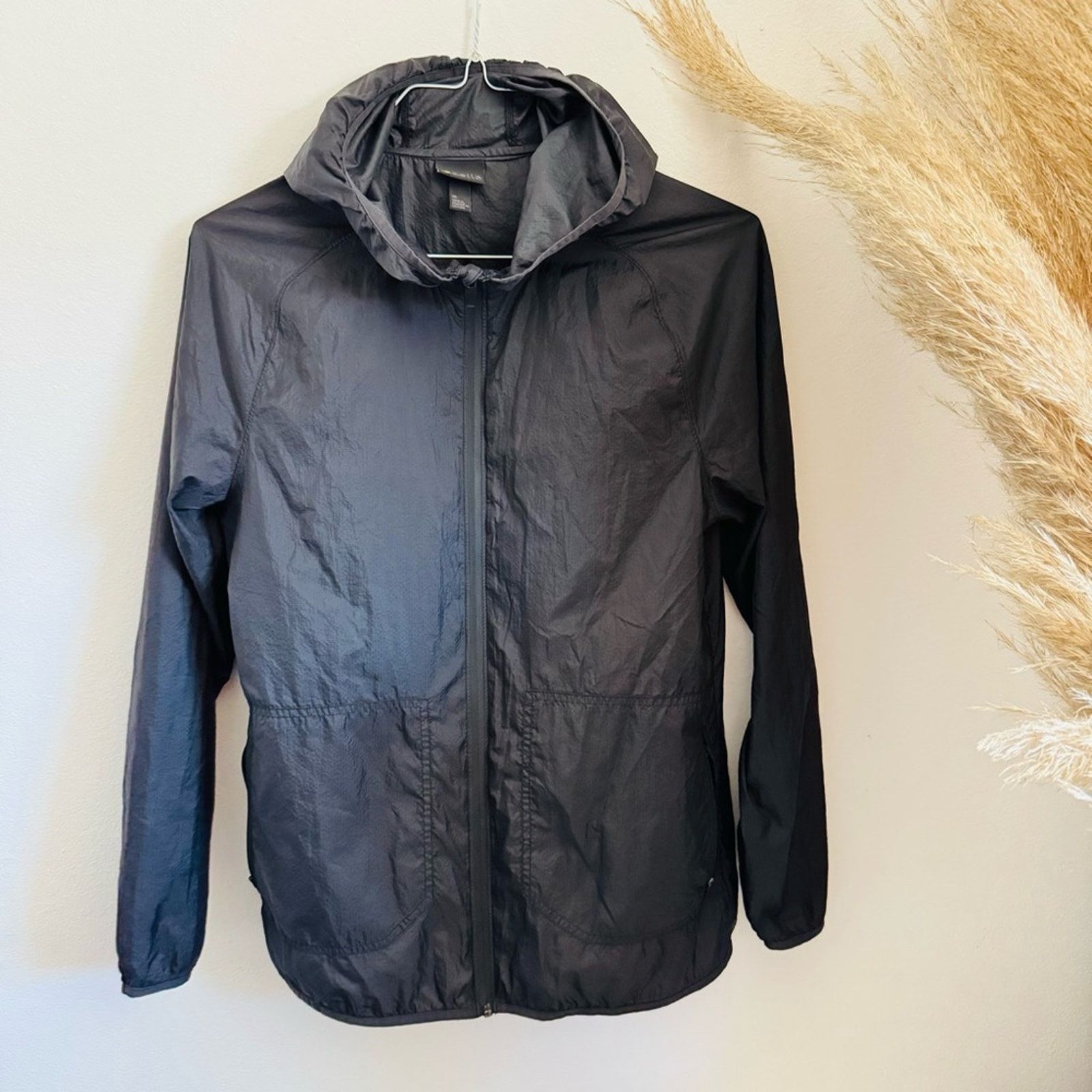 Nordstrom NEW ZELLA Black Zip Pockets Lightweight Hooded Track Jacket Size US S / EU 44-46 / 1 - 2 Thumbnail