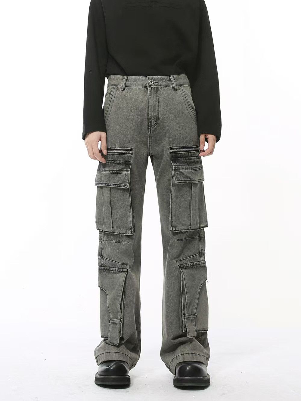 Japanese Brand × Vintage Washed and distressed casual workwear straight leg jeans Size US 30 / EU 46 - 1 Thumbnail