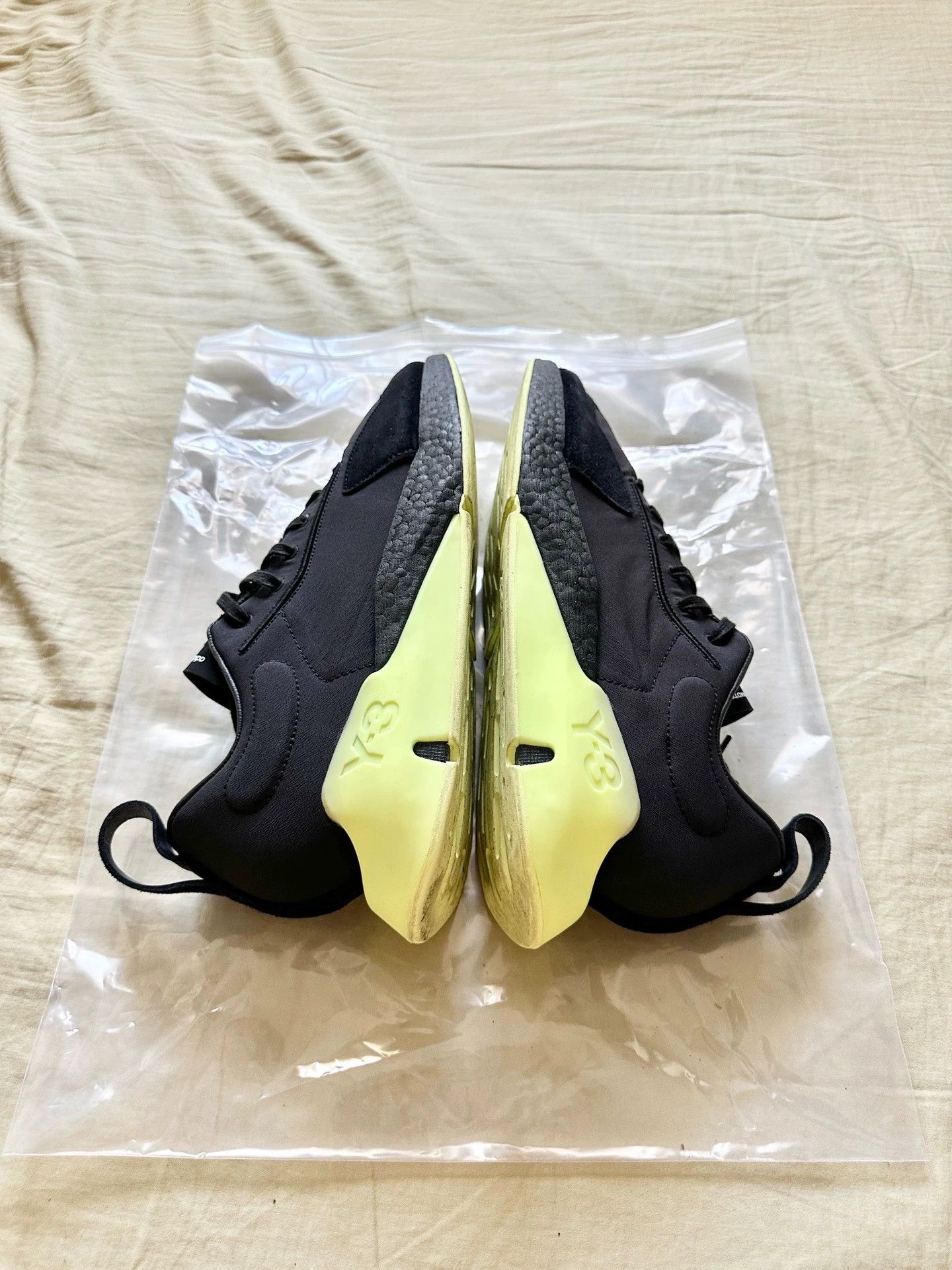 Y-3 Y-3 Orisan Low Unisex Running Shoes Black Neon Green Size US 10 / EU 43 - 5 Thumbnail