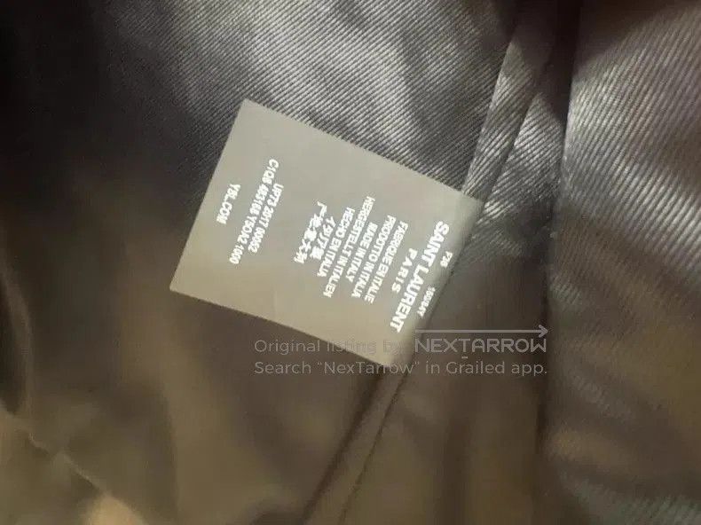 Yves Saint Laurent YSL Black Leather Jacket with Emblem. Size US S / EU 44-46 / 1 - 5 Thumbnail